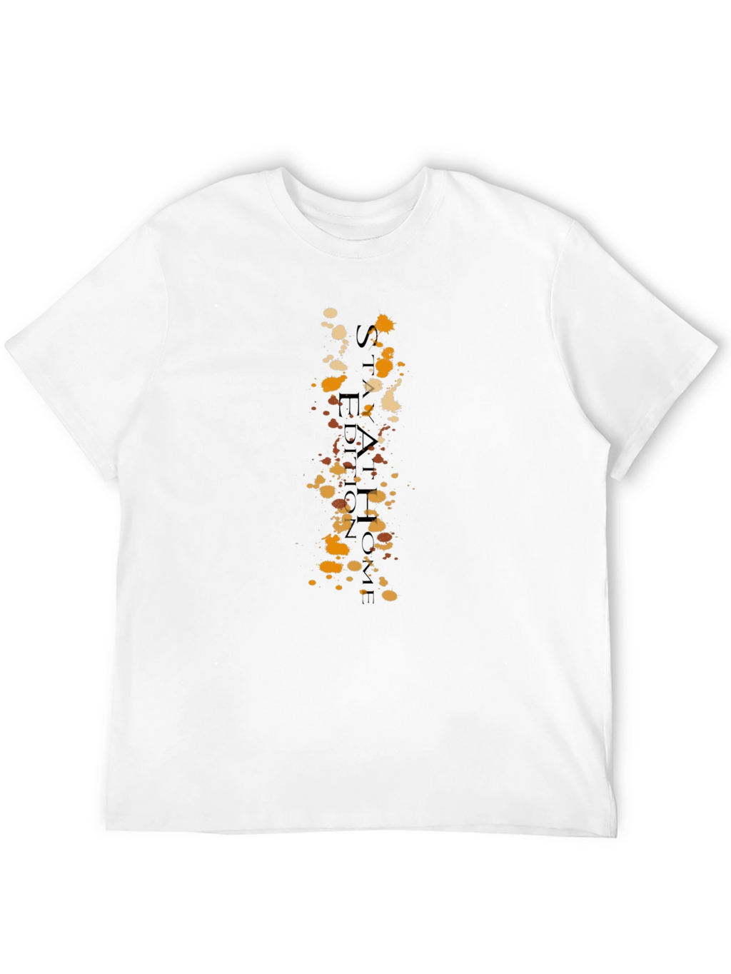 Mens Black T-Shirt with Splatter Design