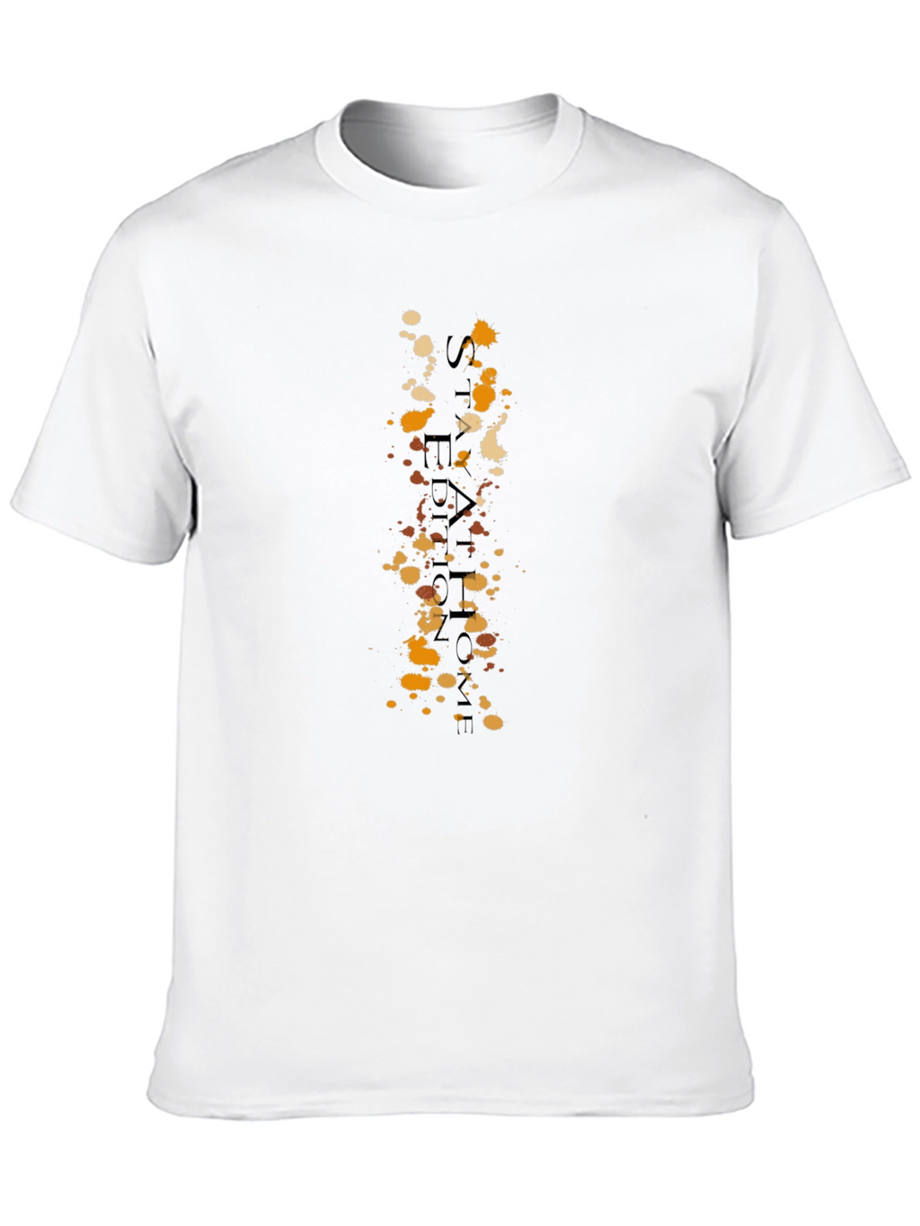 Mens Black T-Shirt with Splatter Design
