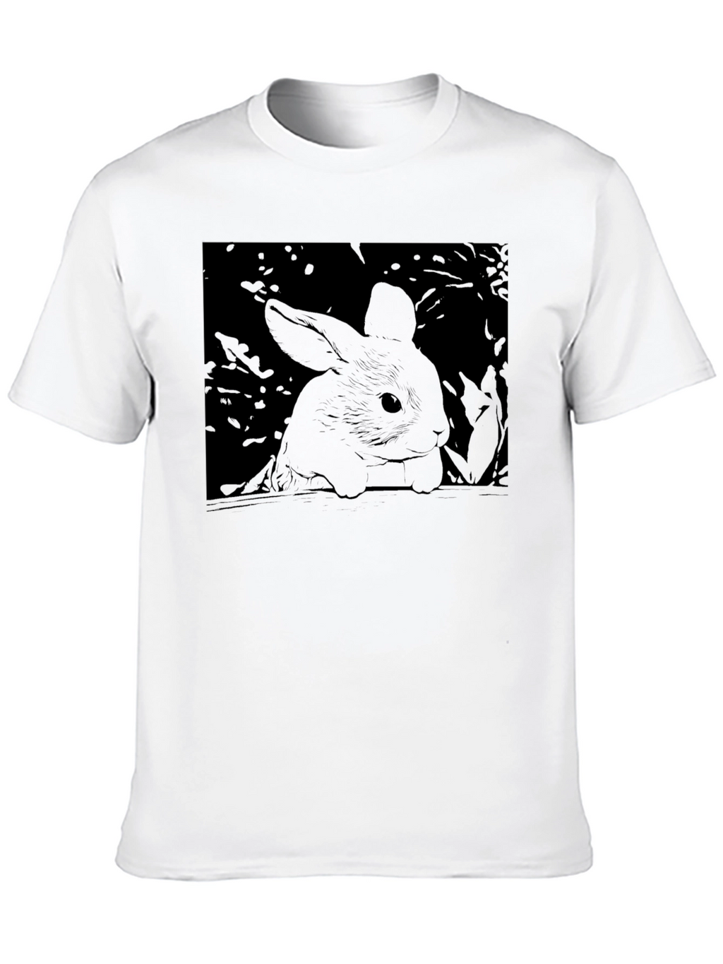 Rabbit Graphic T-Shirt - Unisex Black Tee
