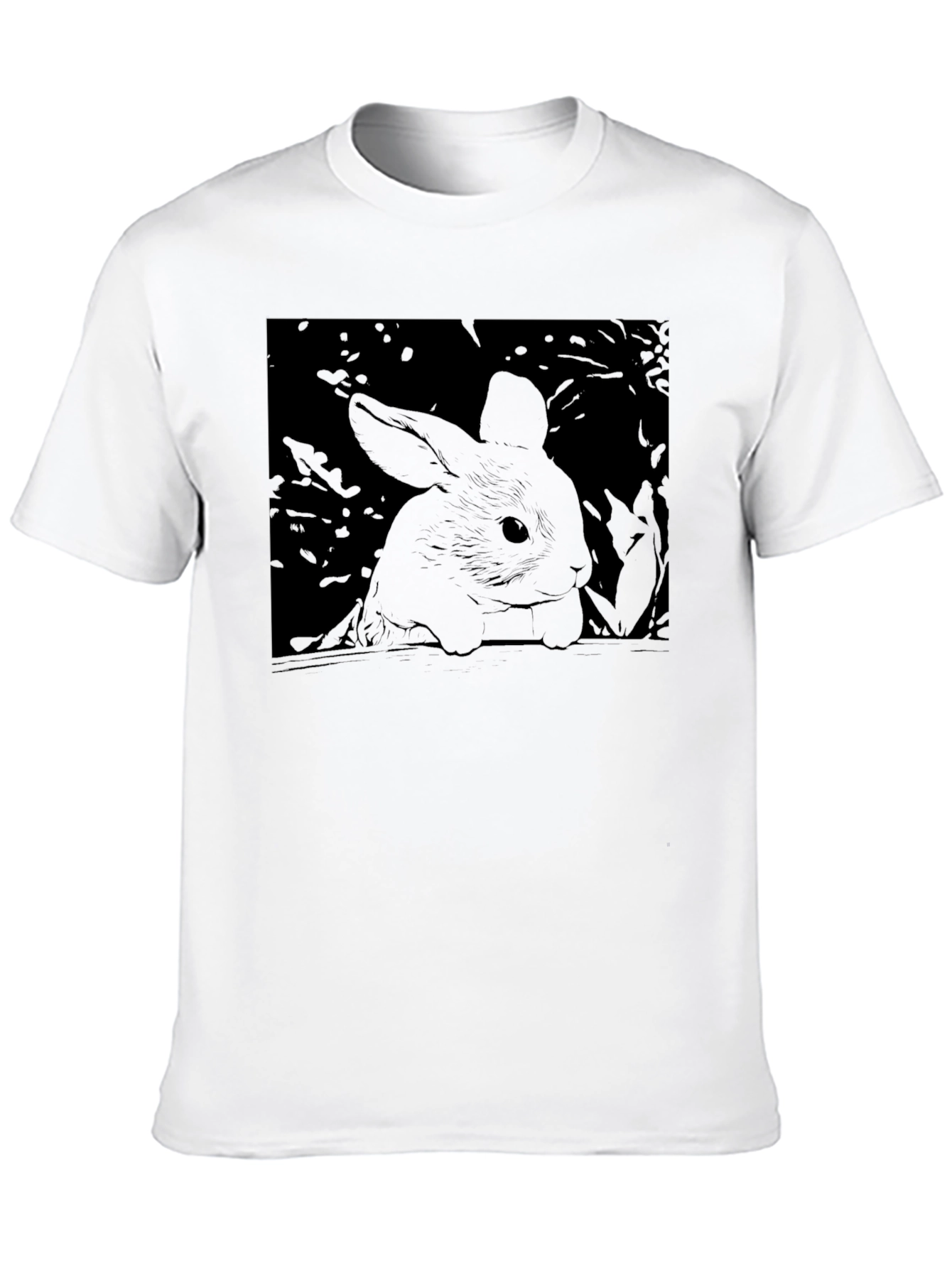 Rabbit Graphic T-Shirt - Unisex Black Tee