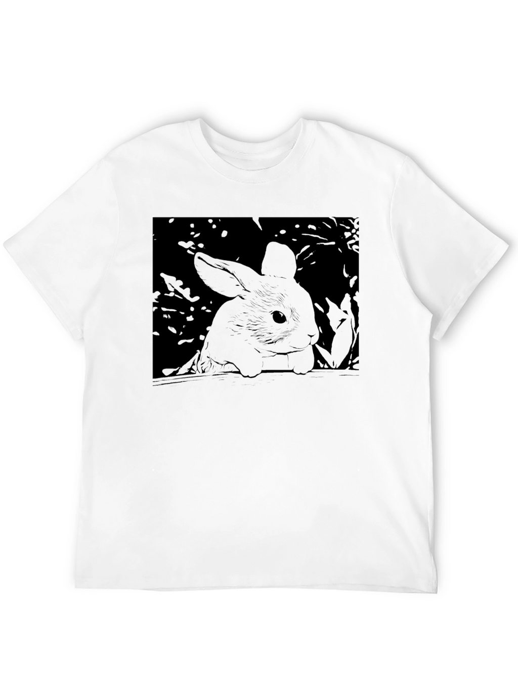 Rabbit Graphic T-Shirt - Unisex Black Tee