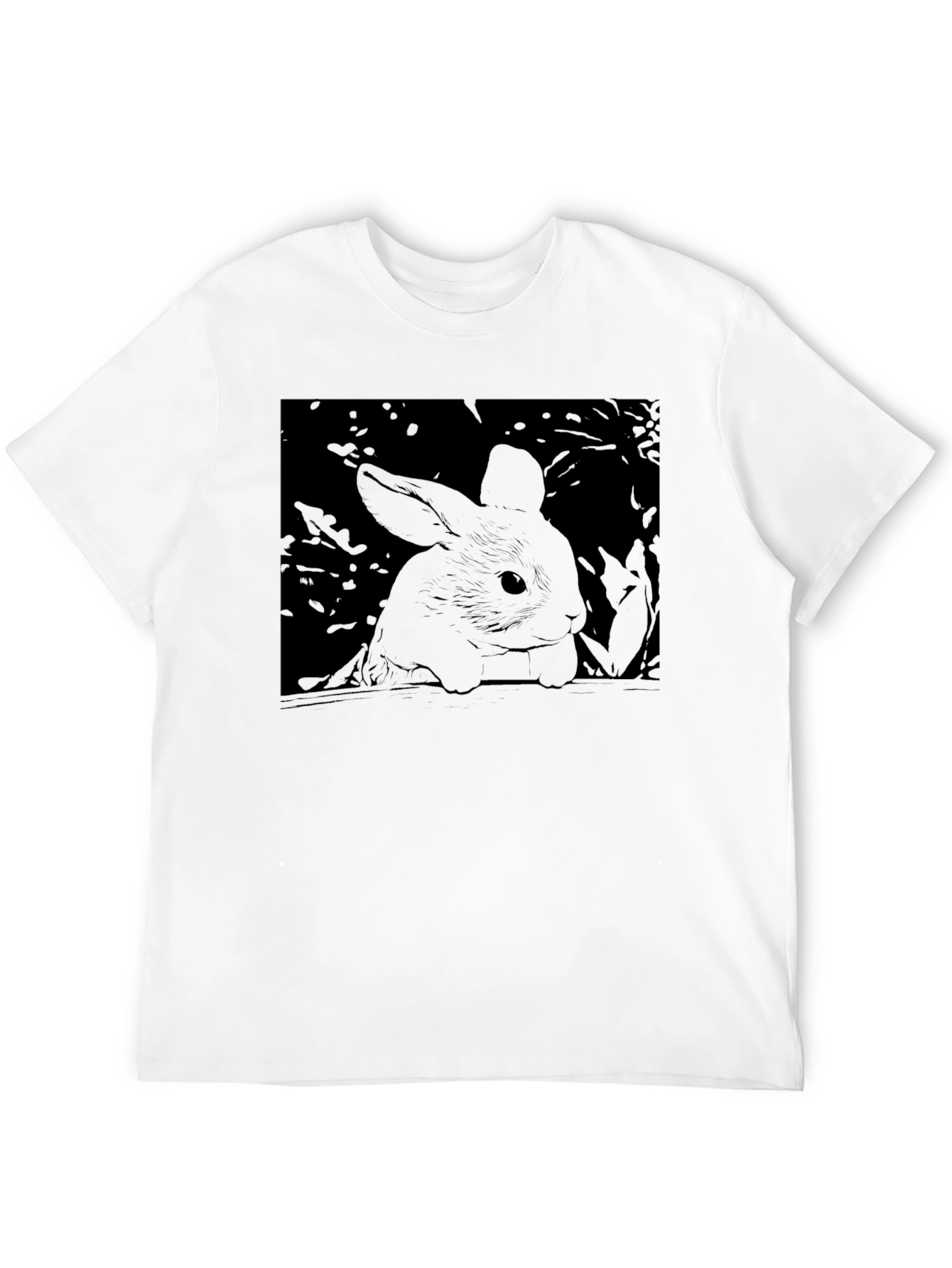 Rabbit Graphic T-Shirt - Unisex Black Tee