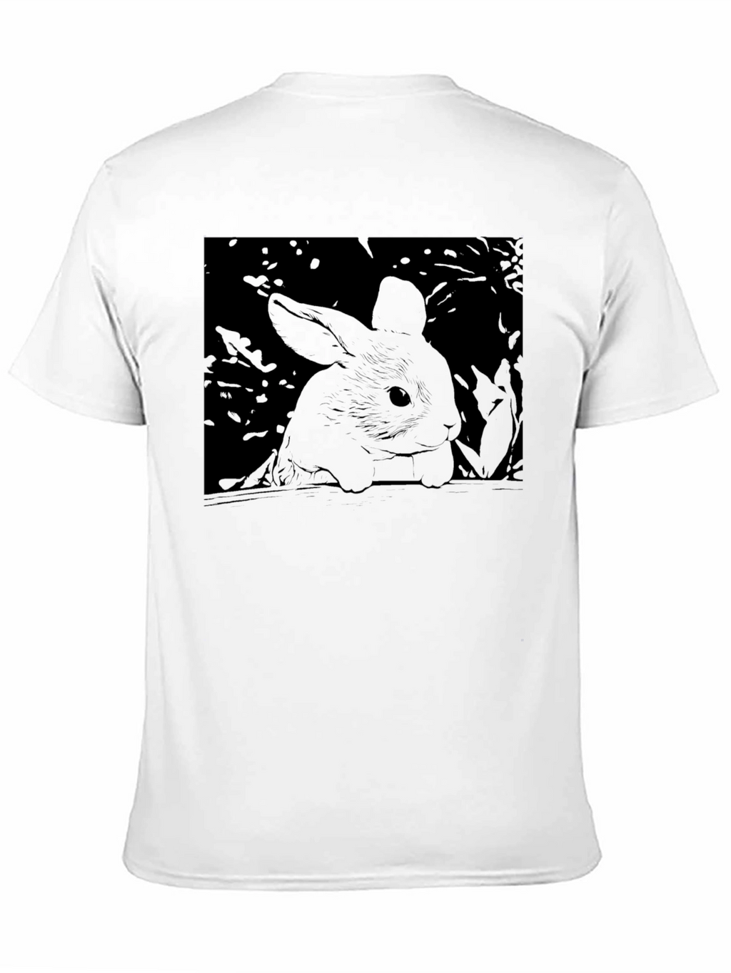 Rabbit Graphic T-Shirt - Unisex Black Tee
