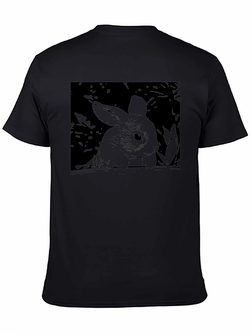 Rabbit Graphic T-Shirt - Unisex Black Tee