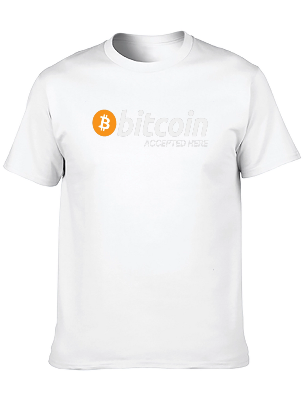 Bitcoin Accepted Here Black T-Shirt Crypto Currency Tee