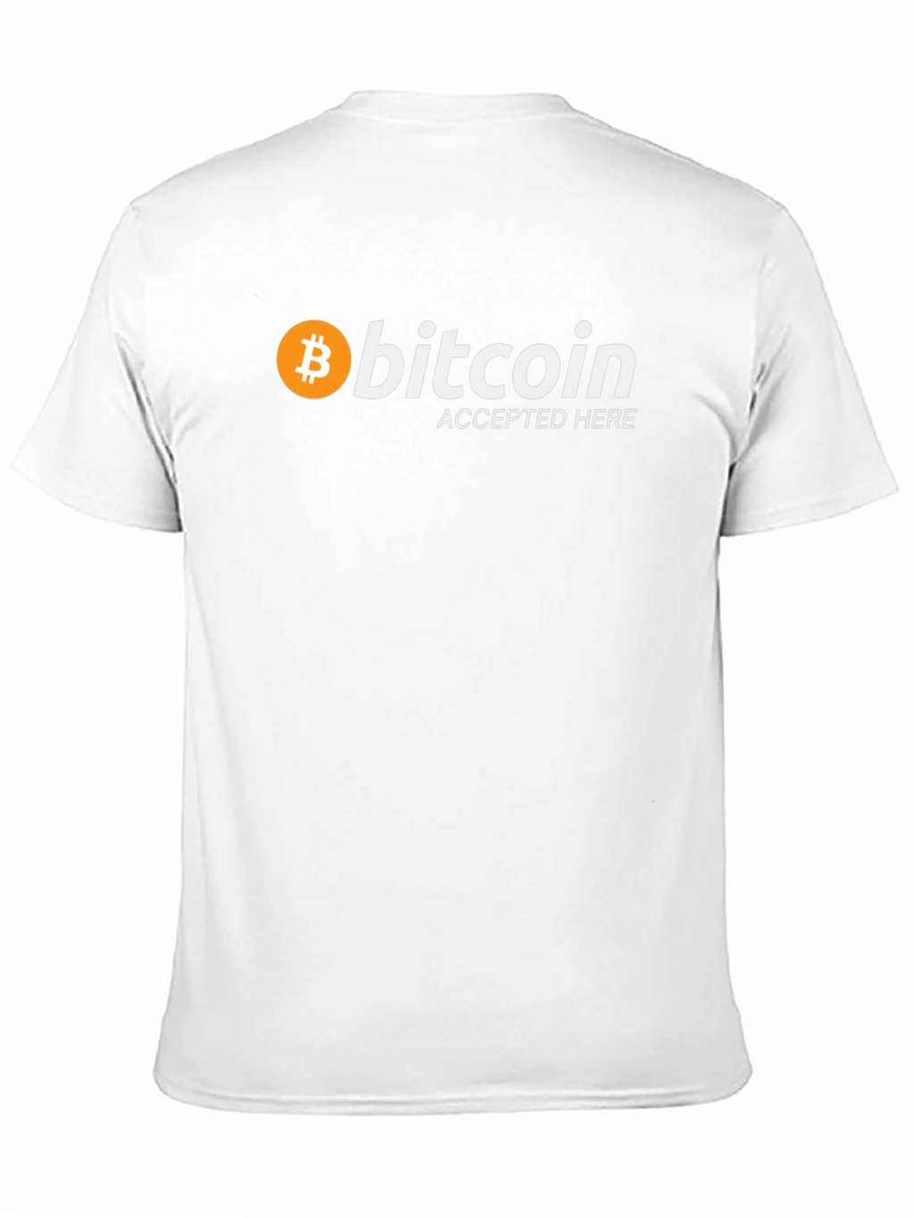 Bitcoin Accepted Here Black T-Shirt Crypto Currency Tee