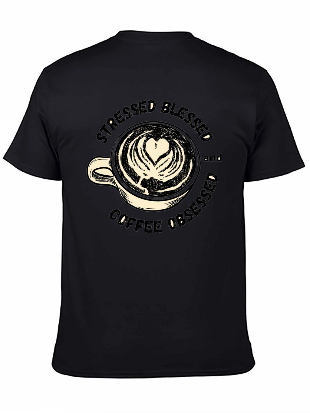 Stressed Blessed Coffee Obsessed Graphic Tee