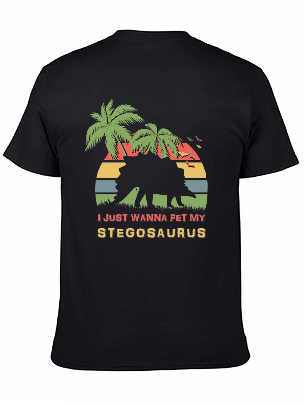 Stegosaurus Pet T-Shirt - Retro Dinosaur Lover Tee
