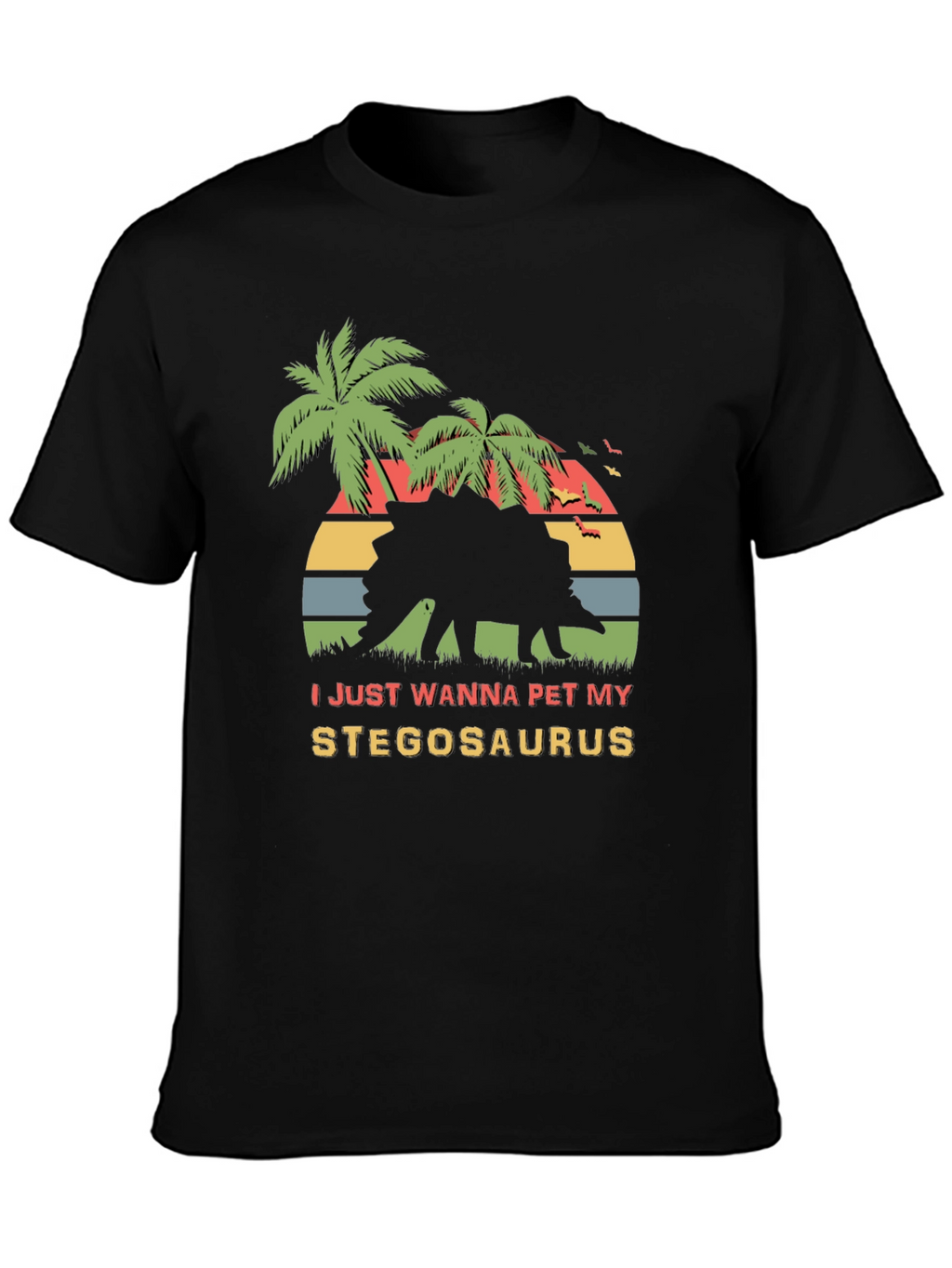 Stegosaurus Pet T-Shirt - Retro Dinosaur Lover Tee