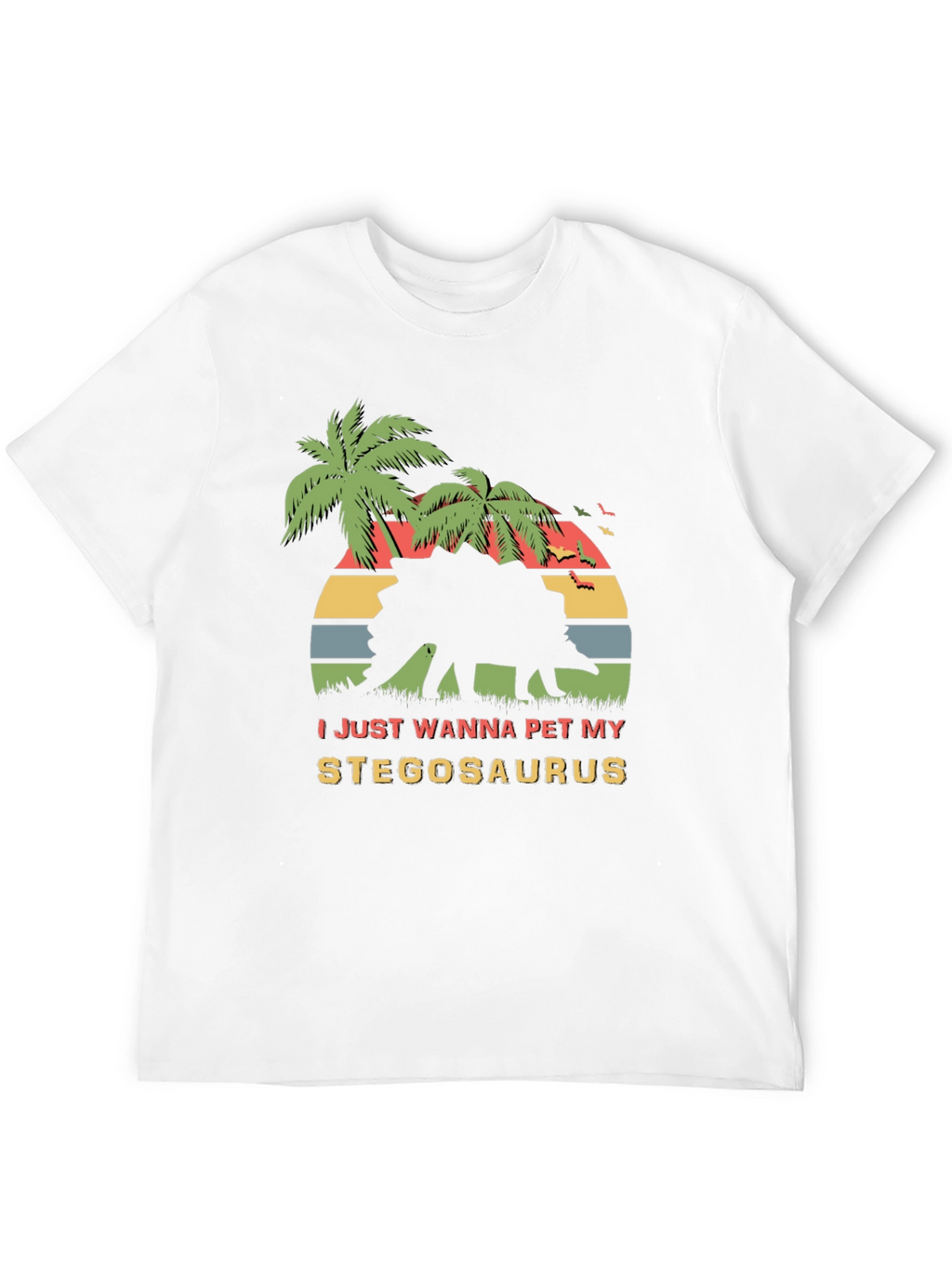 Stegosaurus Pet T-Shirt - Retro Dinosaur Lover Tee