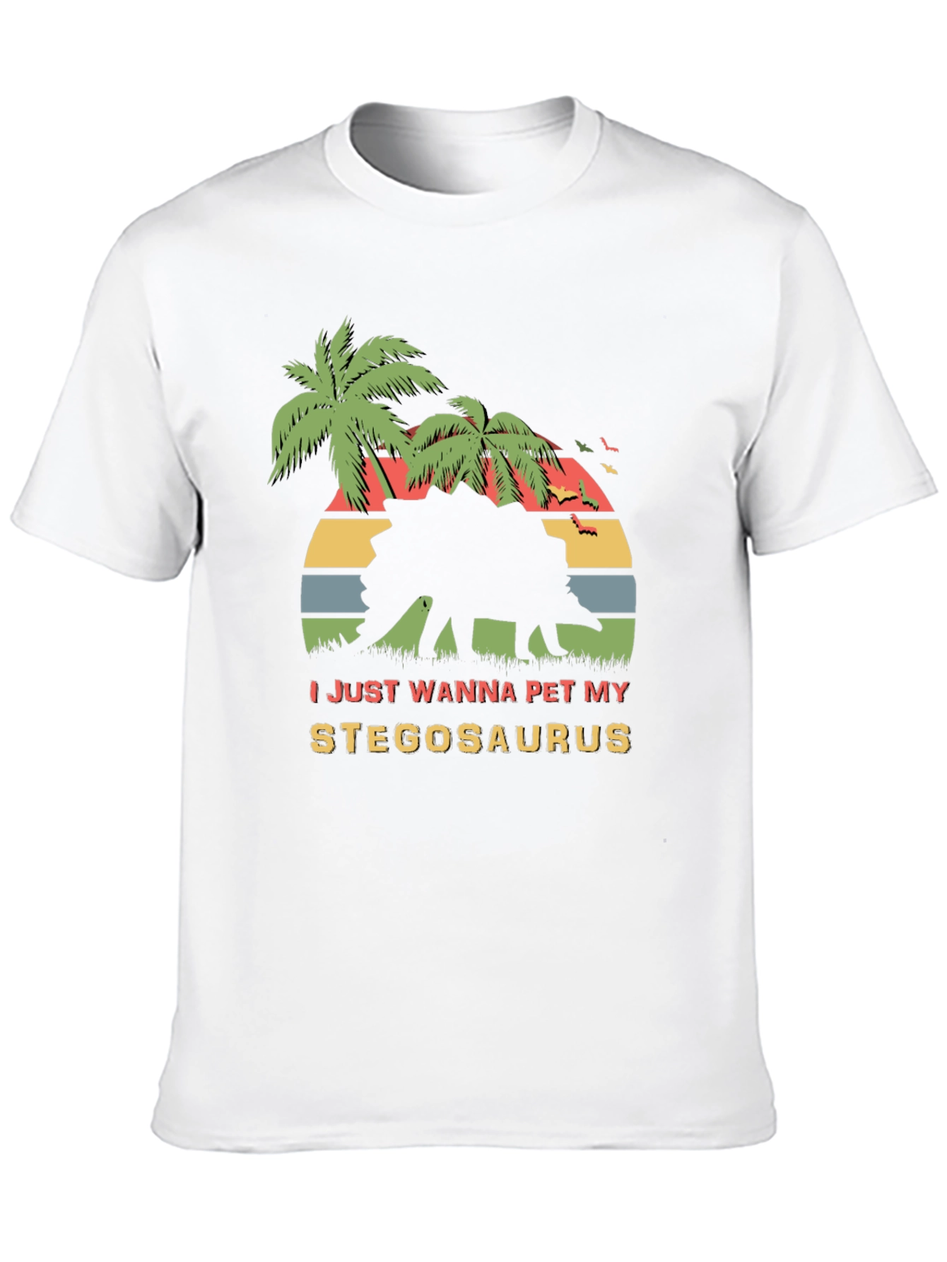 Stegosaurus Pet T-Shirt - Retro Dinosaur Lover Tee