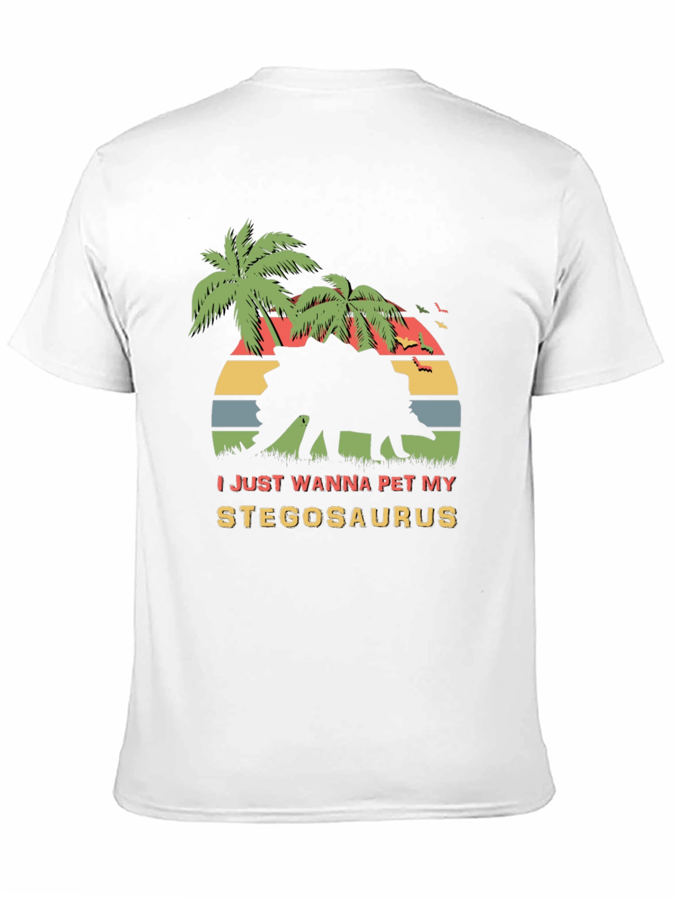 Stegosaurus Pet T-Shirt - Retro Dinosaur Lover Tee