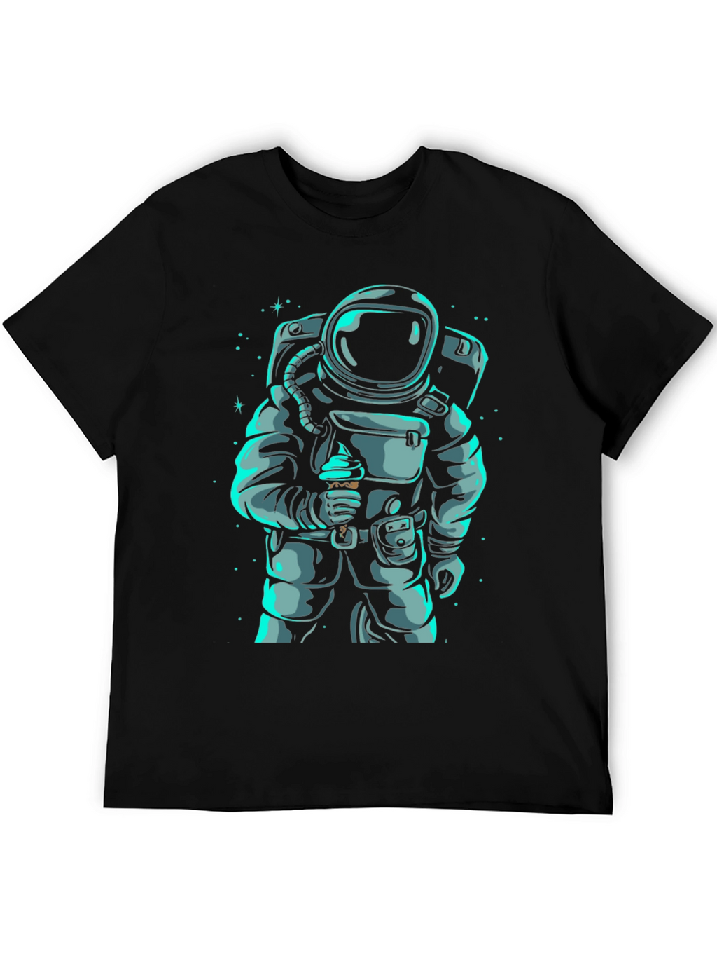 Astronaut Eating Ice Cream Graphic T-Shirt