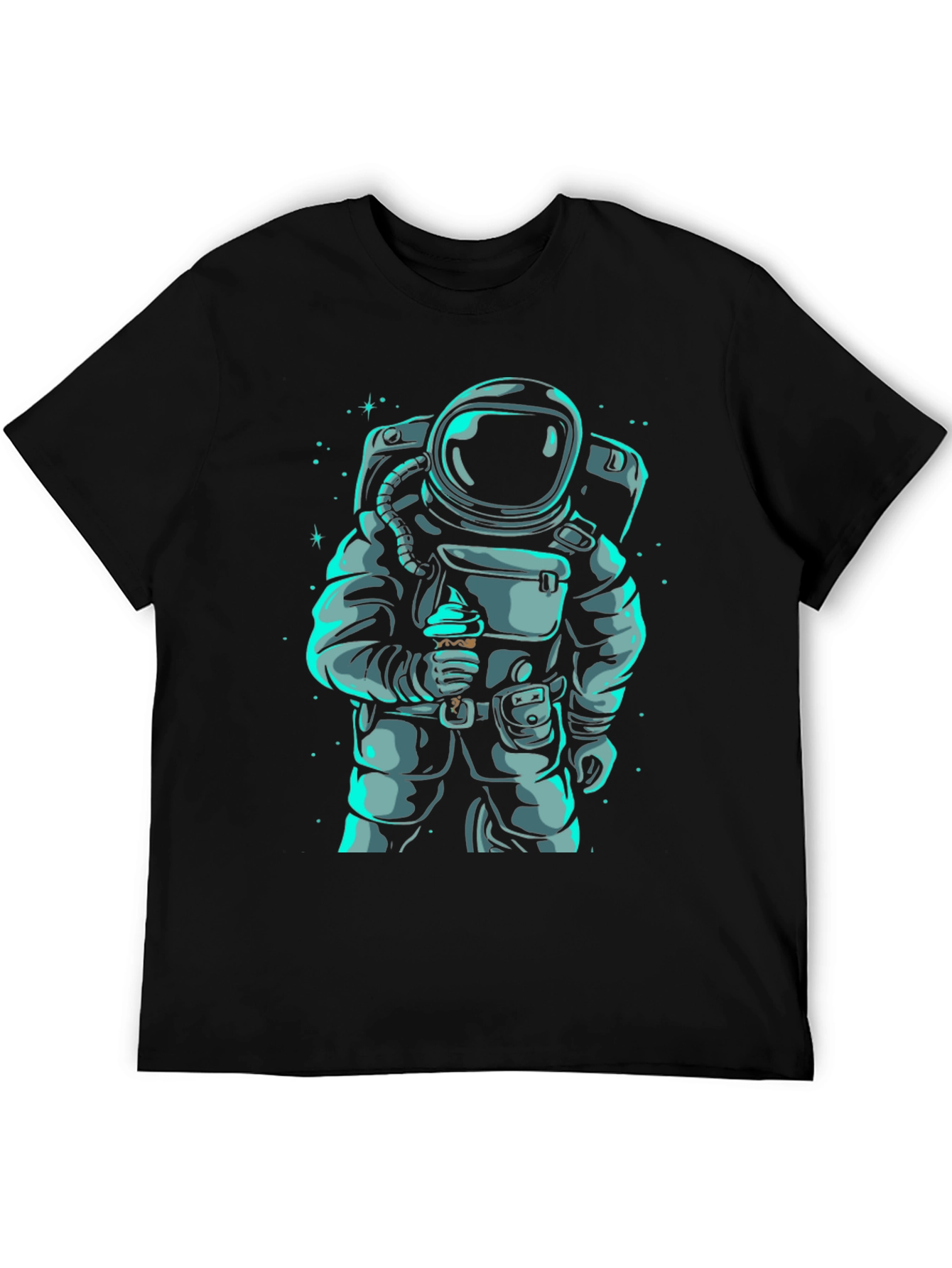 Astronaut Eating Ice Cream Graphic T-Shirt