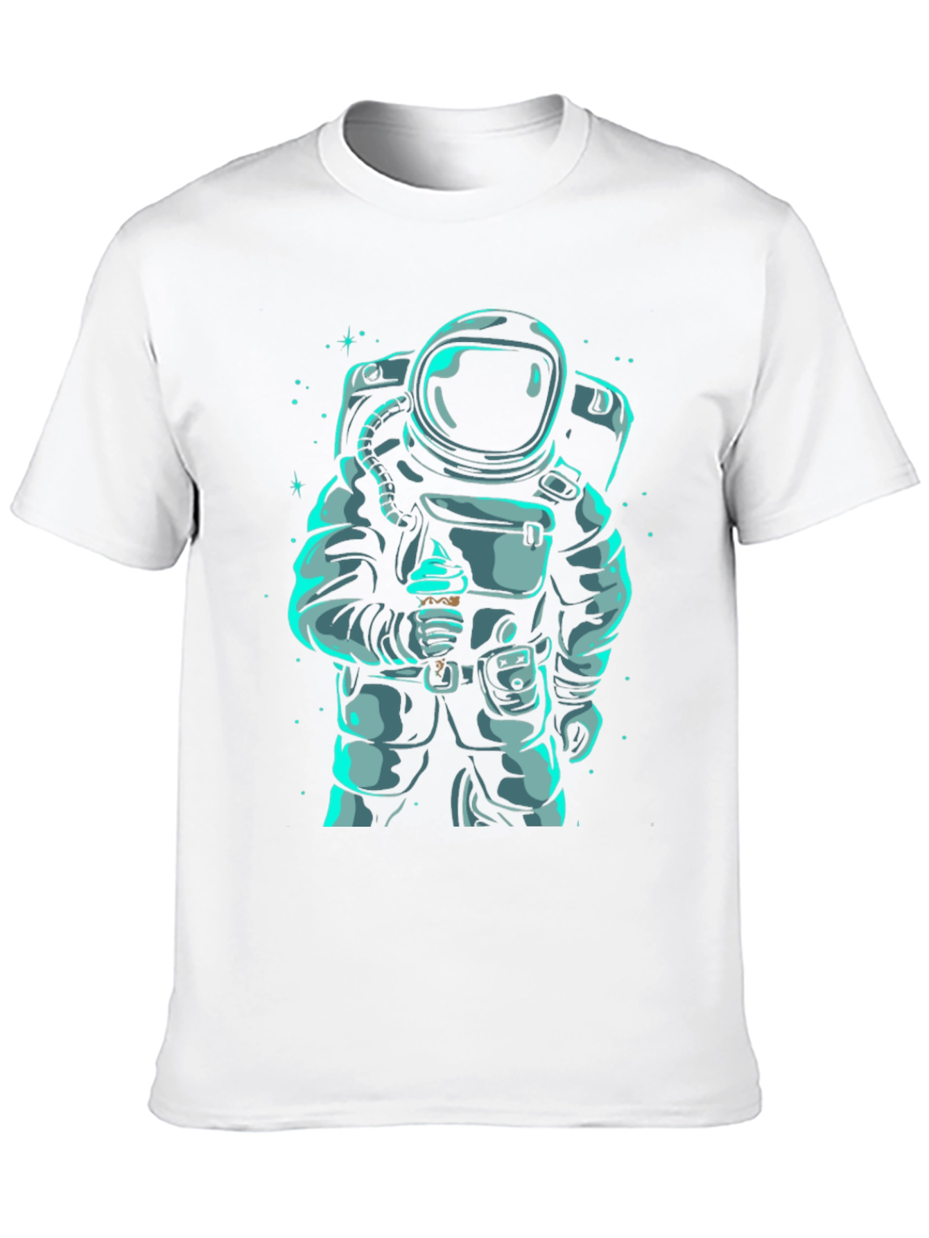 Astronaut Eating Ice Cream Graphic T-Shirt