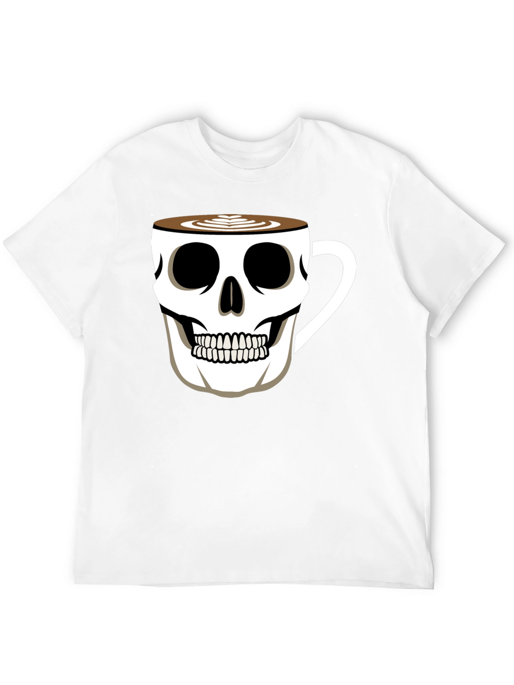 Skull Coffee Cup T-Shirt - Black Graphic Tee