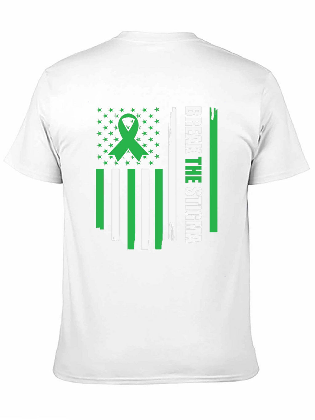 Break the Stigma Green Ribbon Mental Health Awareness T-Shirt