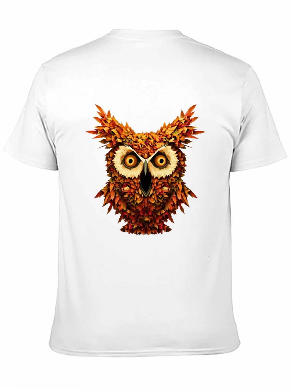 Owl Leaves Graphic T-Shirt