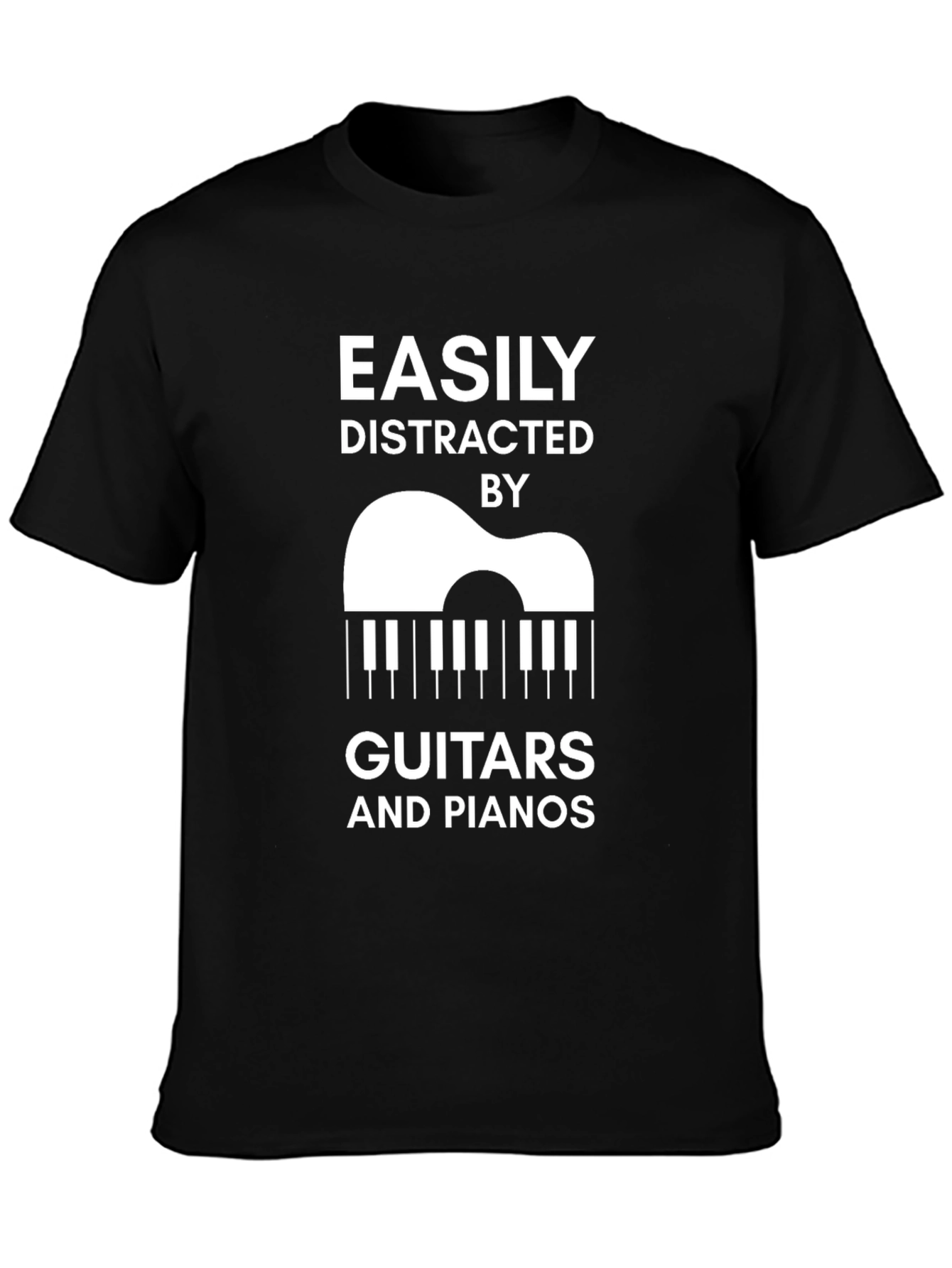 Easily Distracted By Guitars and Pianos T-Shirt