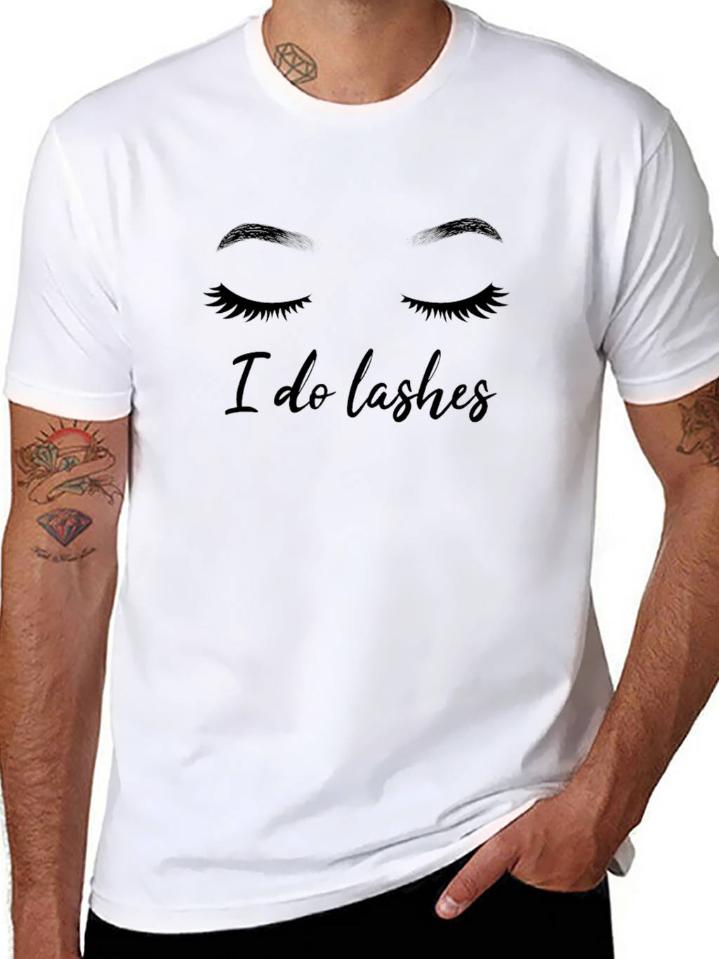 I Do Lashes Black Graphic T-Shirt