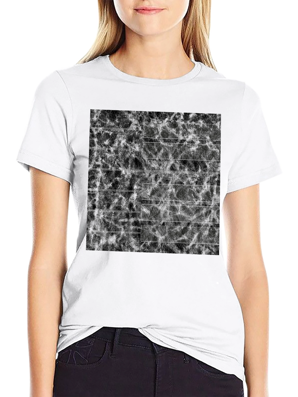 Piano Keys Graphic Tee - Black