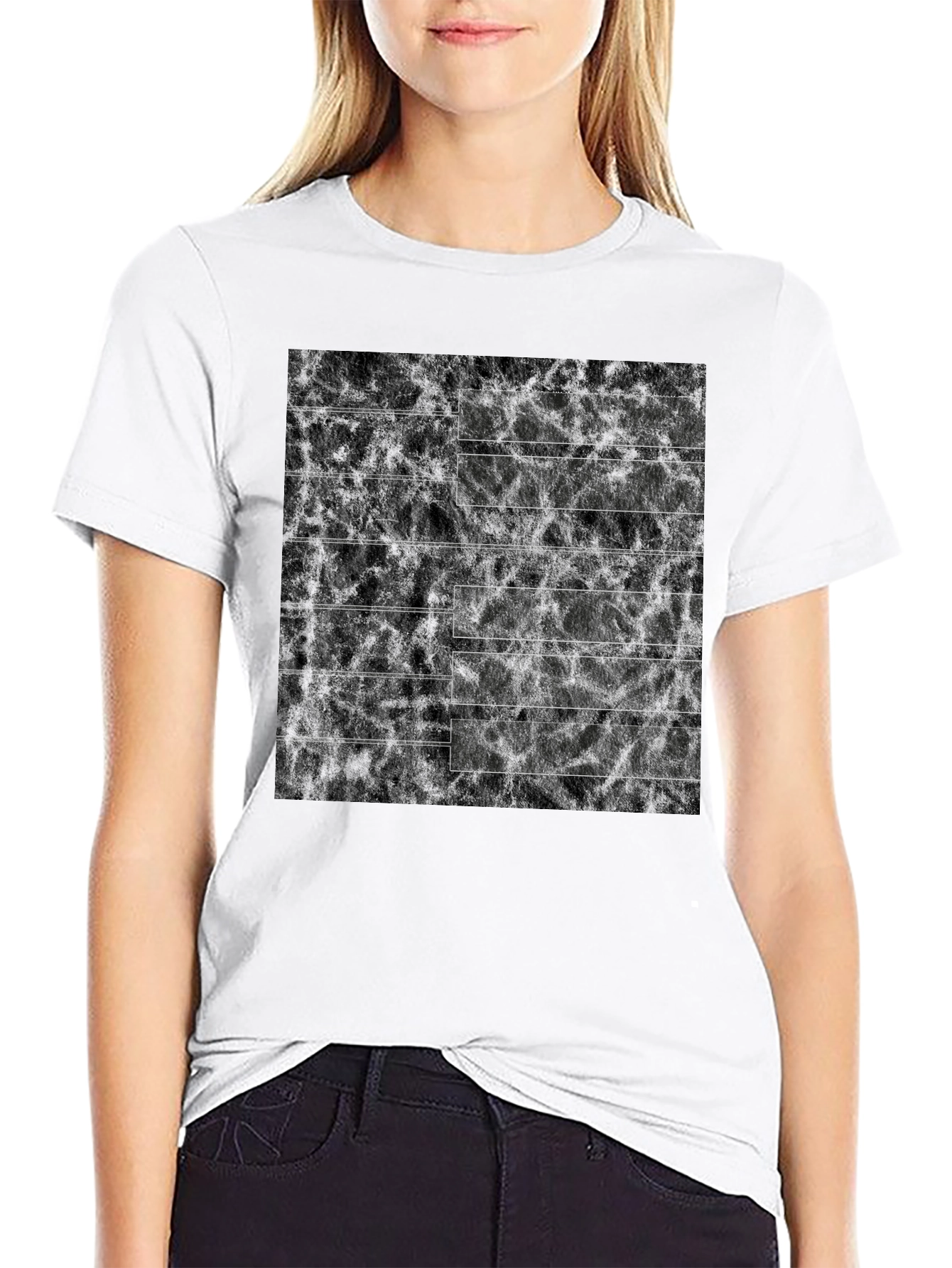 Piano Keys Graphic Tee - Black
