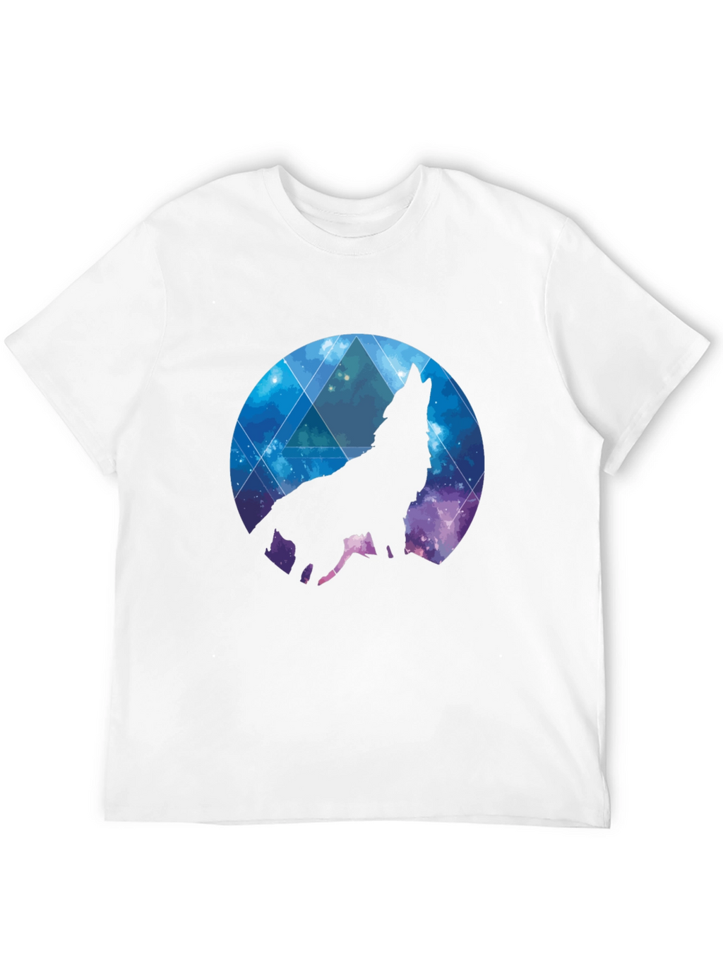 Wolf Galaxy T-Shirt - Black Cotton Tee