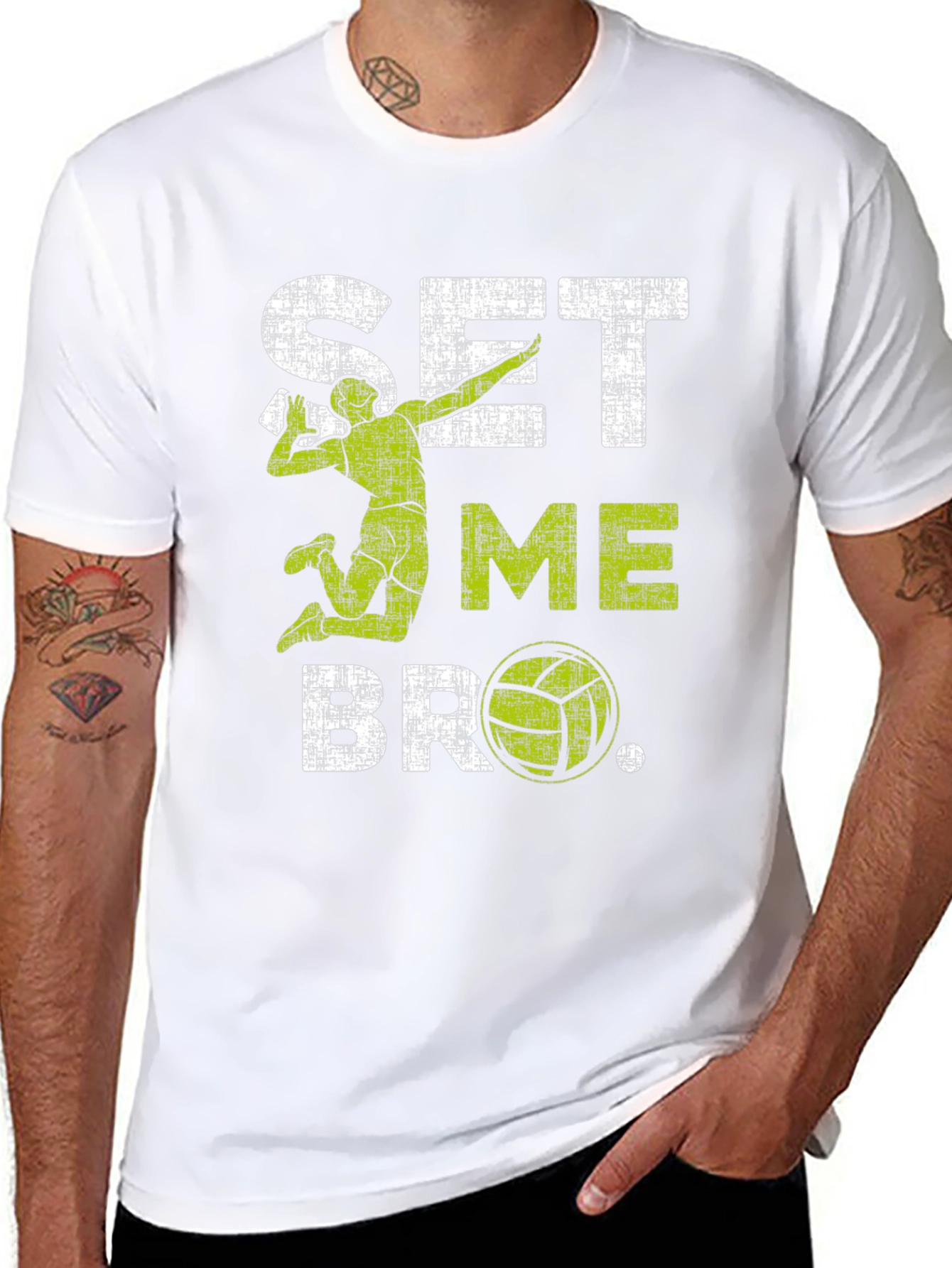 Set Me Bro Volleyball Graphic Tee