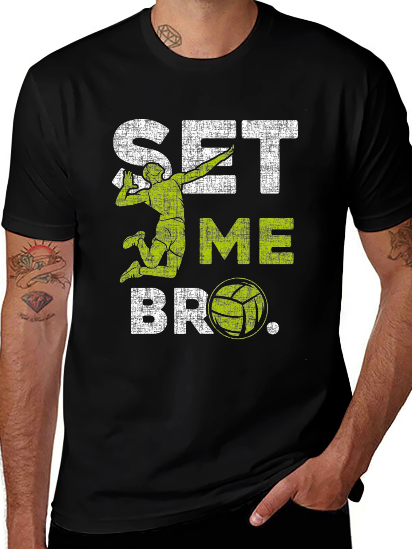 Set Me Bro Volleyball Graphic Tee
