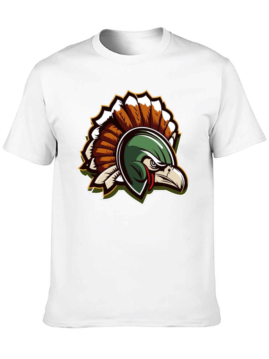 Cool Black Turkey Mascot Graphic Tee
