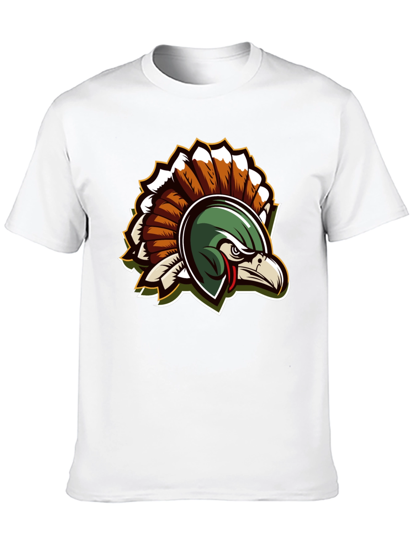 Cool Black Turkey Mascot Graphic Tee