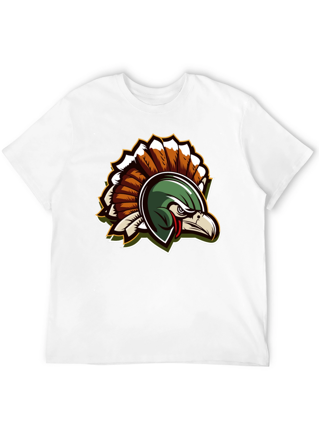 Cool Black Turkey Mascot Graphic Tee