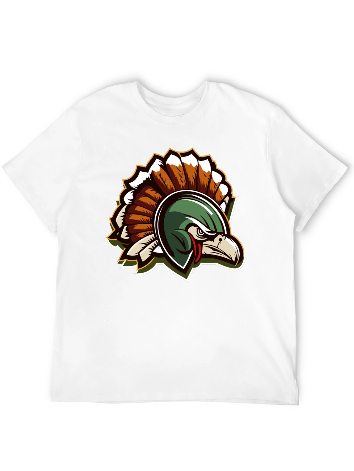 Cool Black Turkey Mascot Graphic Tee