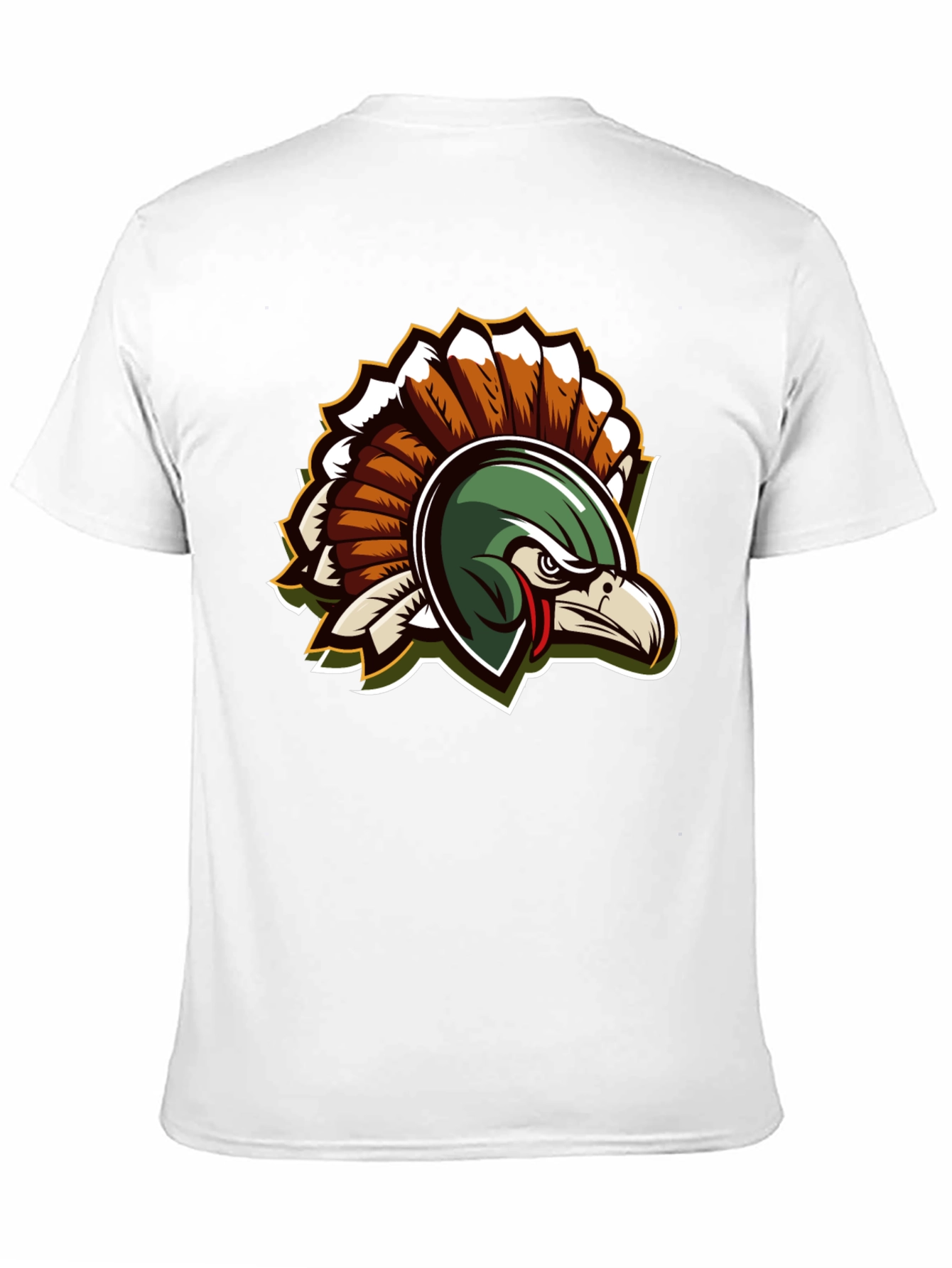 Cool Black Turkey Mascot Graphic Tee
