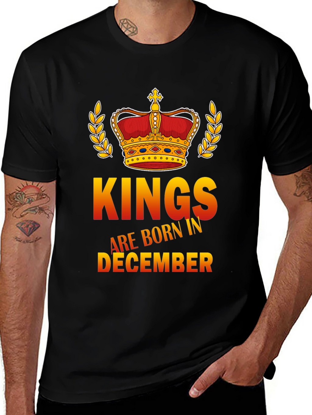 Kings are Born in December Graphic Tee