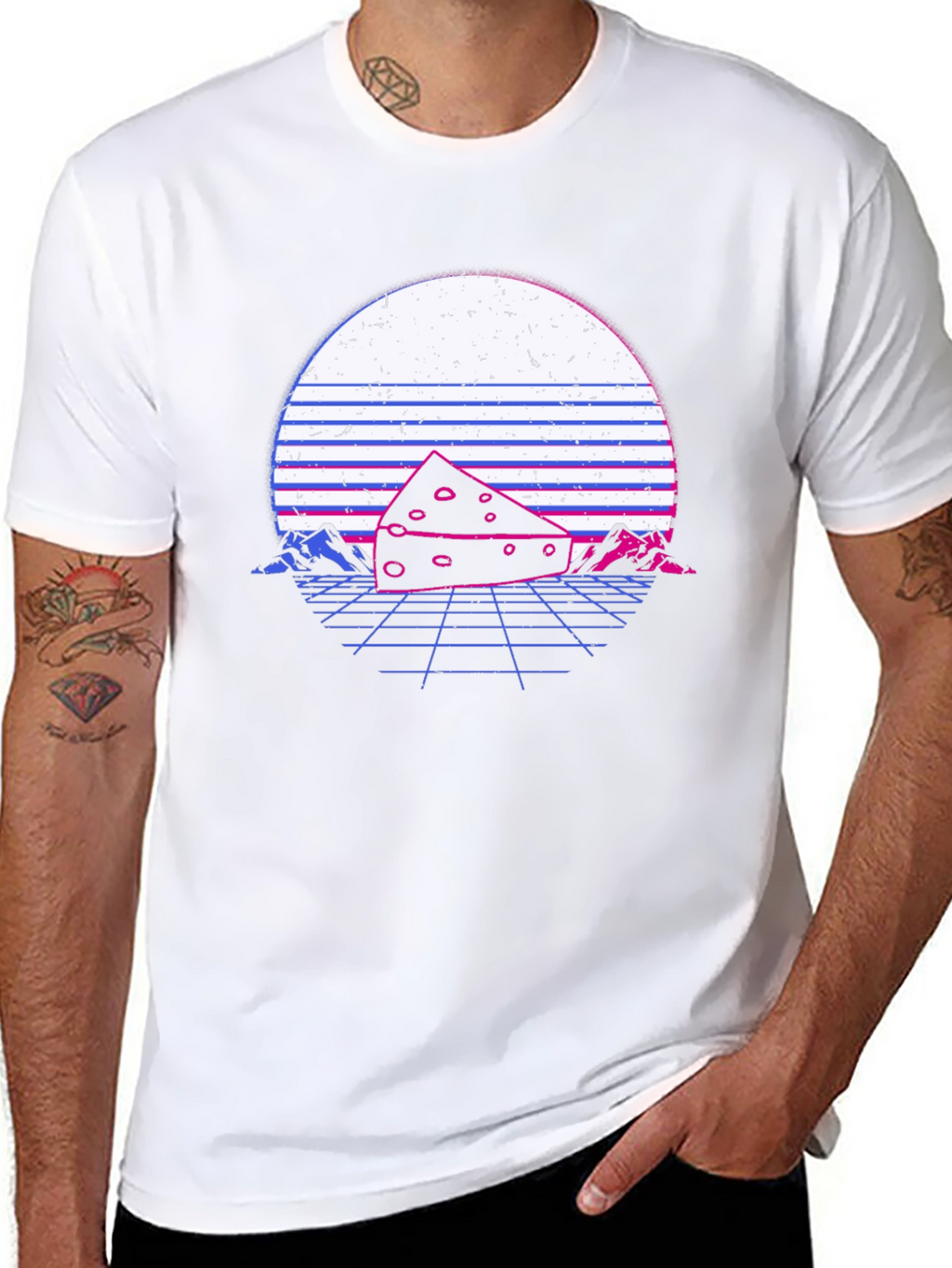 Retro Cheese T-Shirt - Synthwave Style