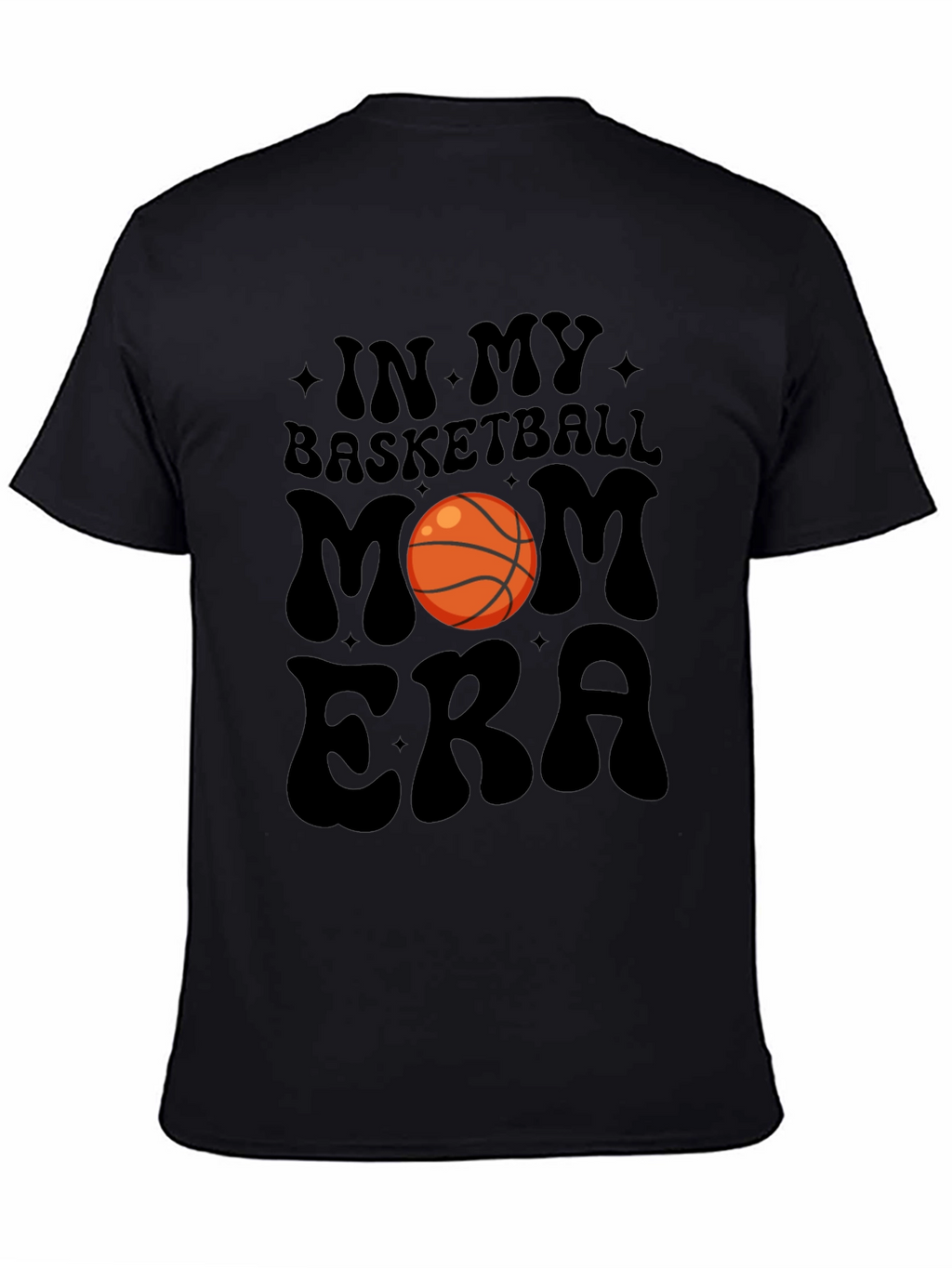 Basketball Mom Era Black Graphic Tee