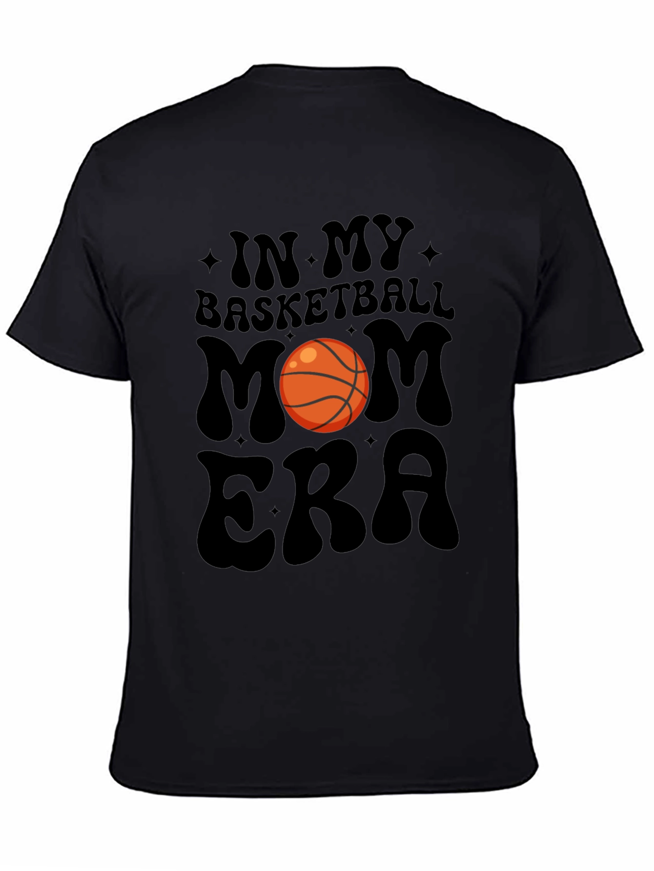 Basketball Mom Era Black Graphic Tee