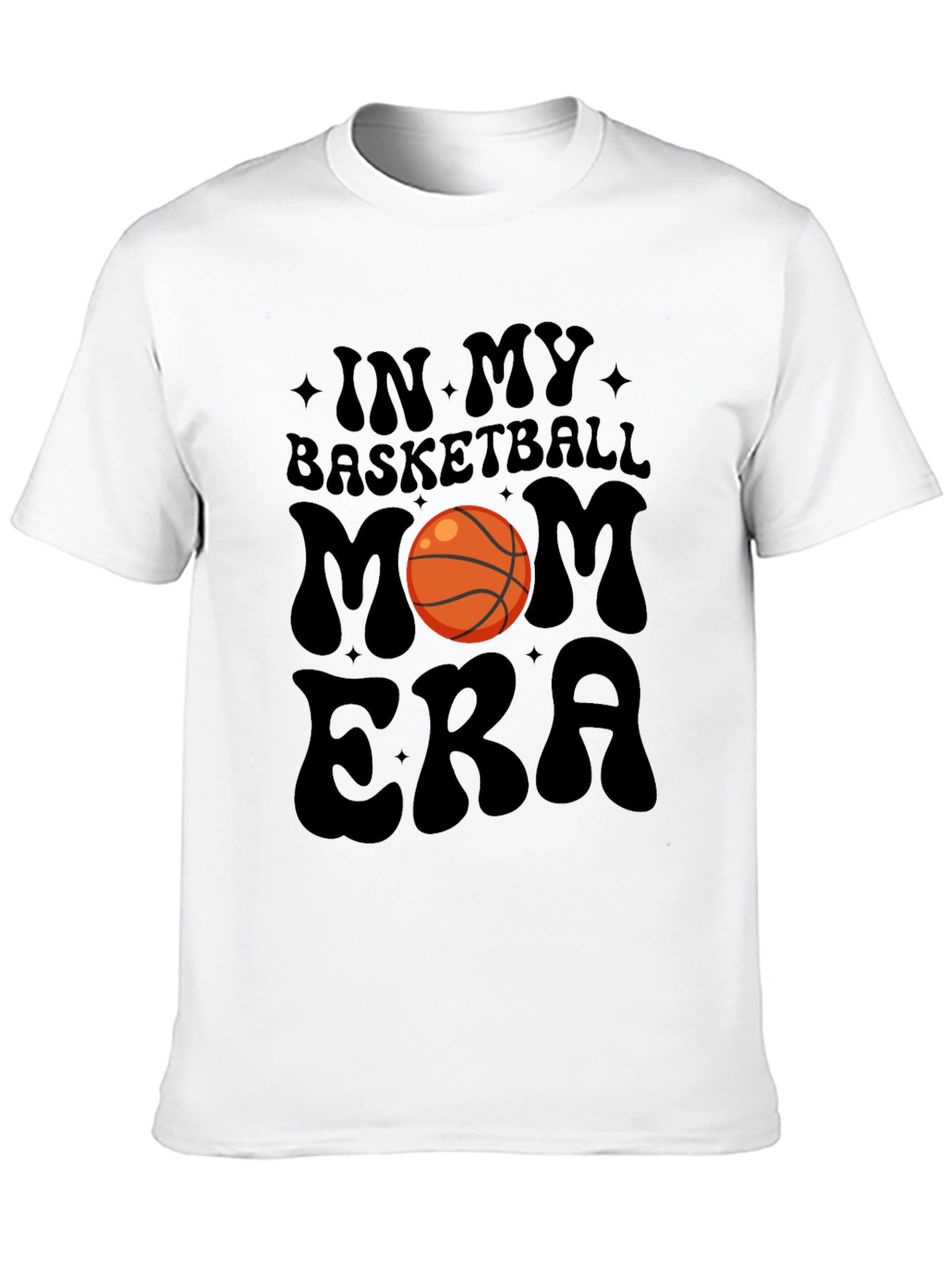 Basketball Mom Era Black Graphic Tee