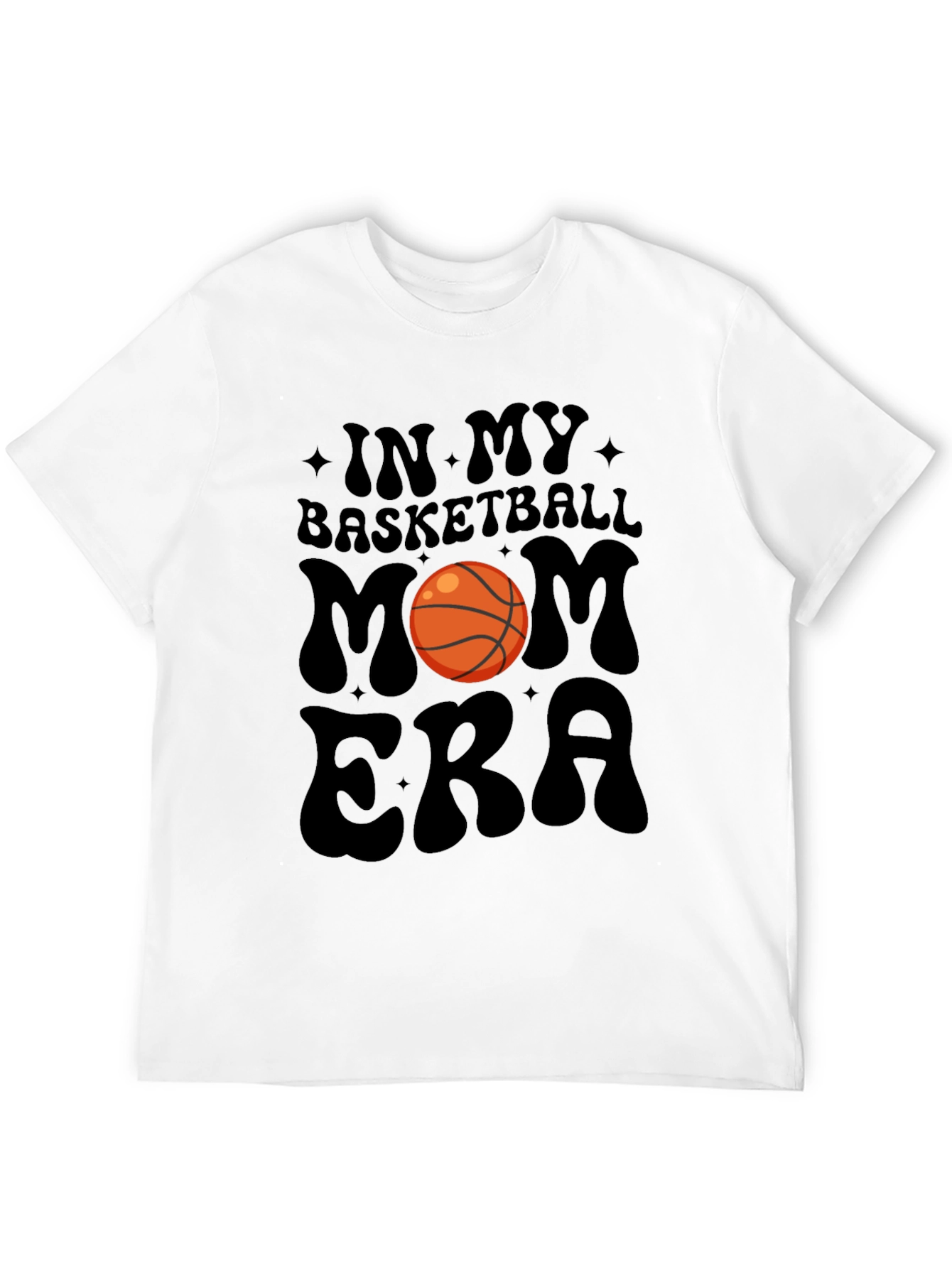 Basketball Mom Era Black Graphic Tee