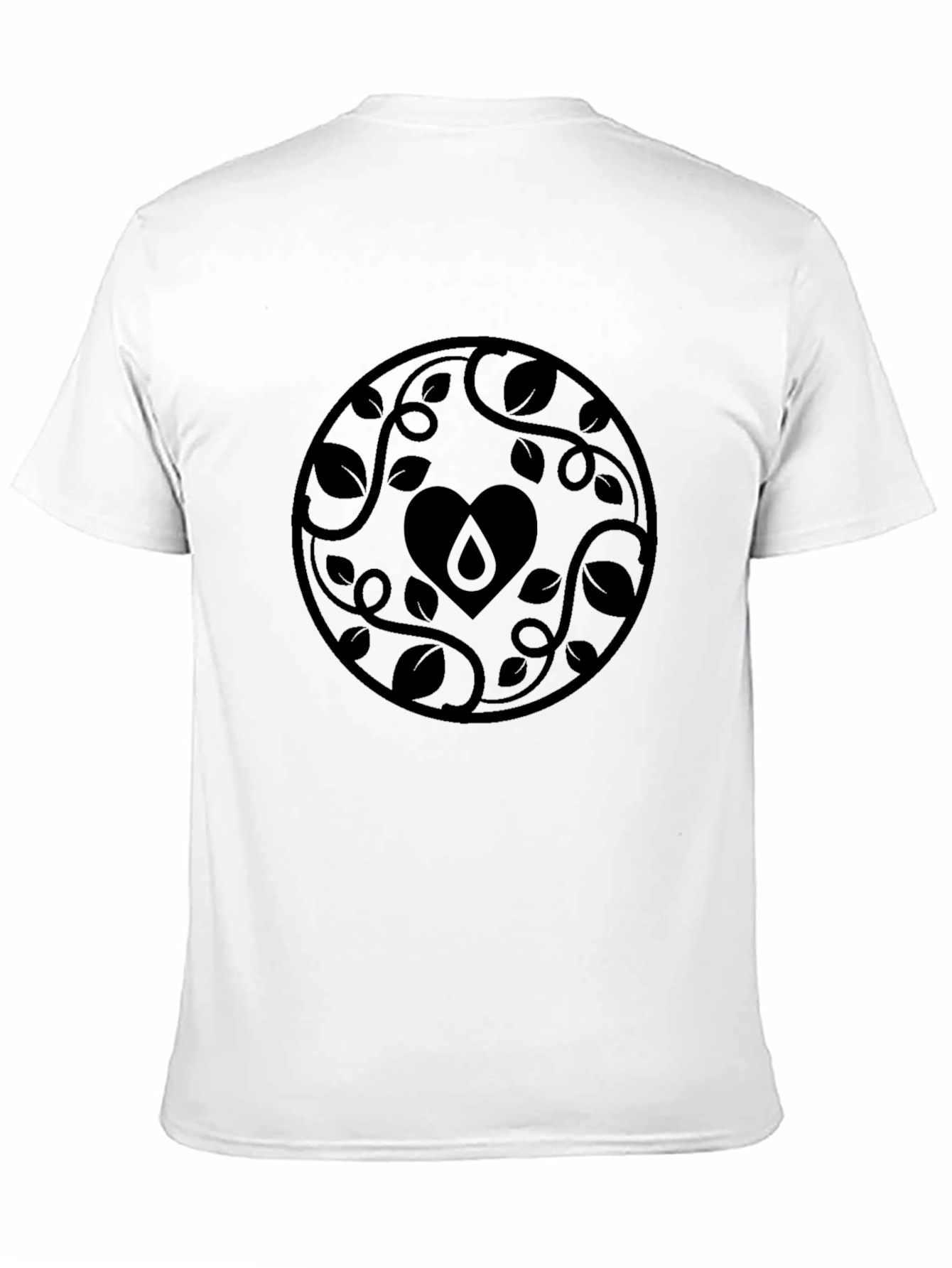 Nature Heart Graphic Black T-Shirt