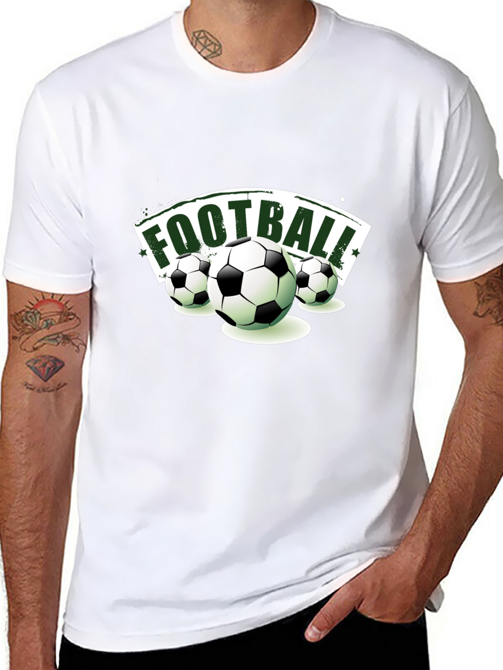 Football Graphic Tee | Sporty Black T-Shirt