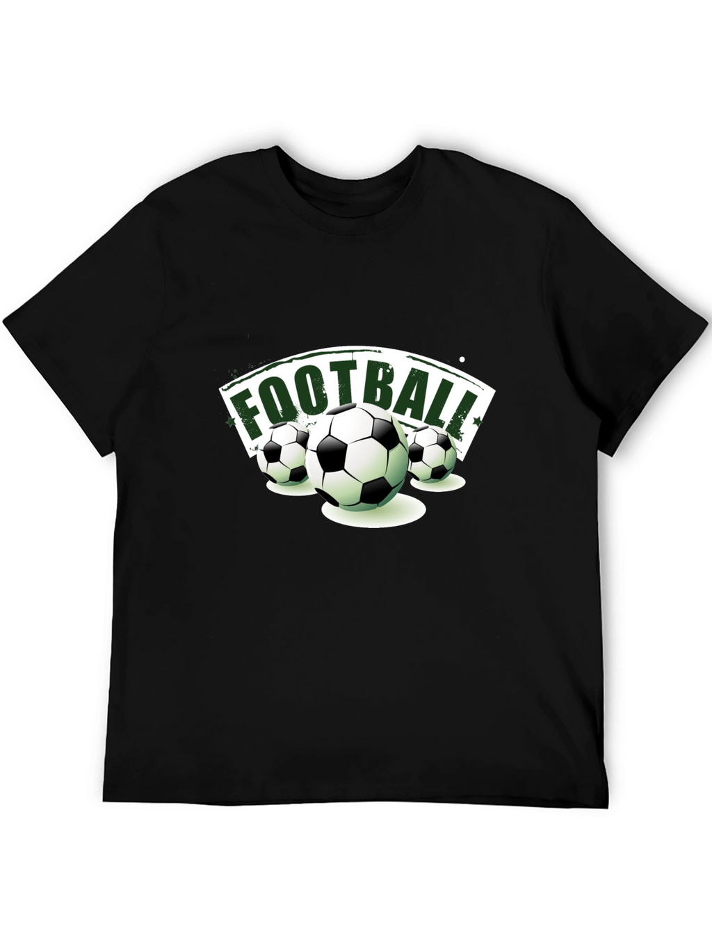 Football Graphic Tee | Sporty Black T-Shirt