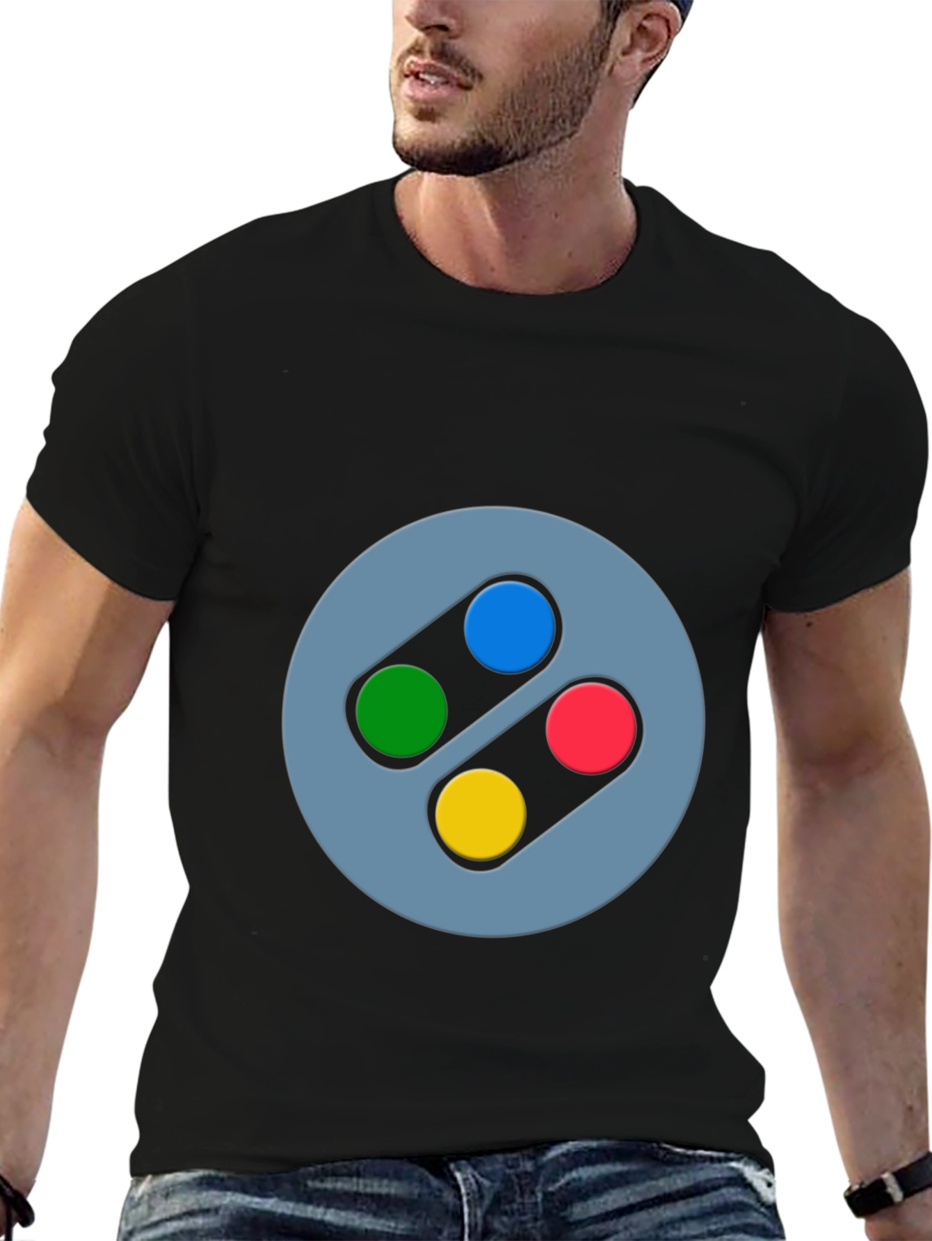 Retro Gaming T-Shirt - SNES Controller Inspired Design