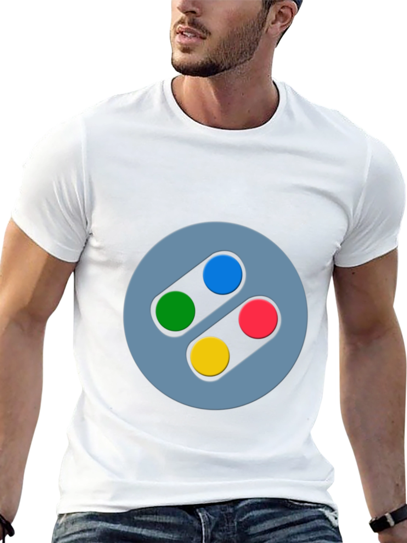 Retro Gaming T-Shirt - SNES Controller Inspired Design