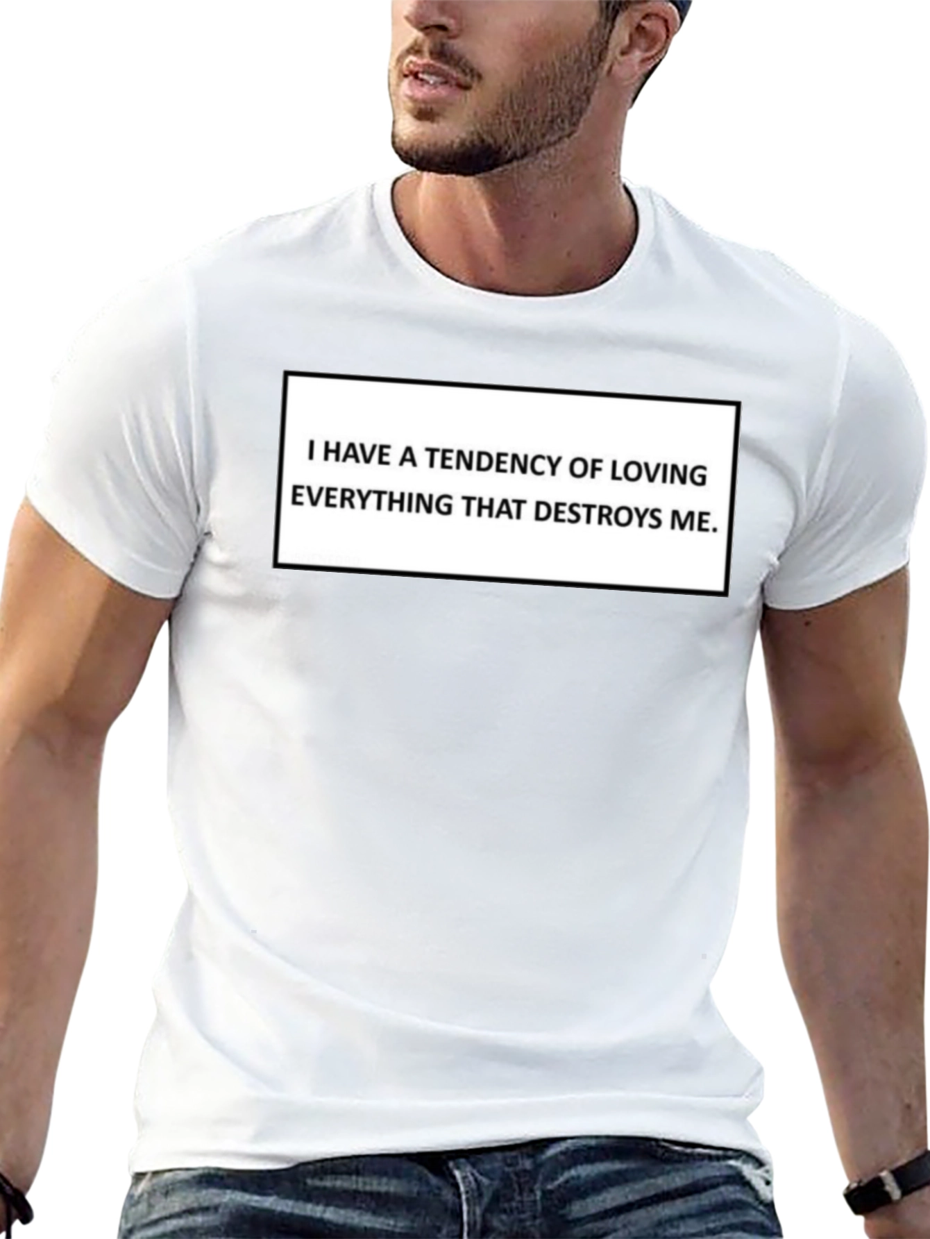 I Have A Tendency Black Graphic Tee