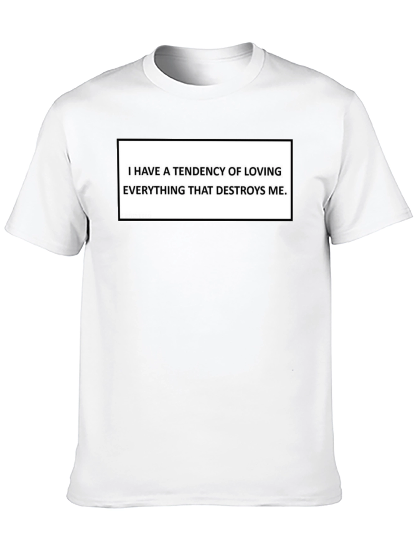 I Have A Tendency Black Graphic Tee