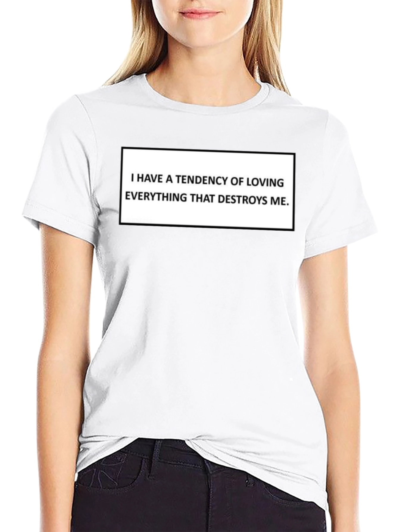 I Have A Tendency Black Graphic Tee