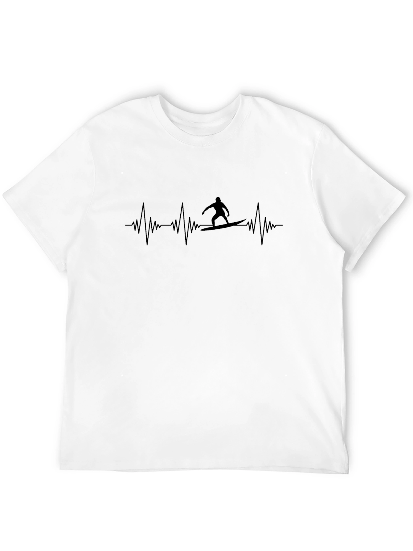 Surfing Heartbeat Graphic T-Shirt