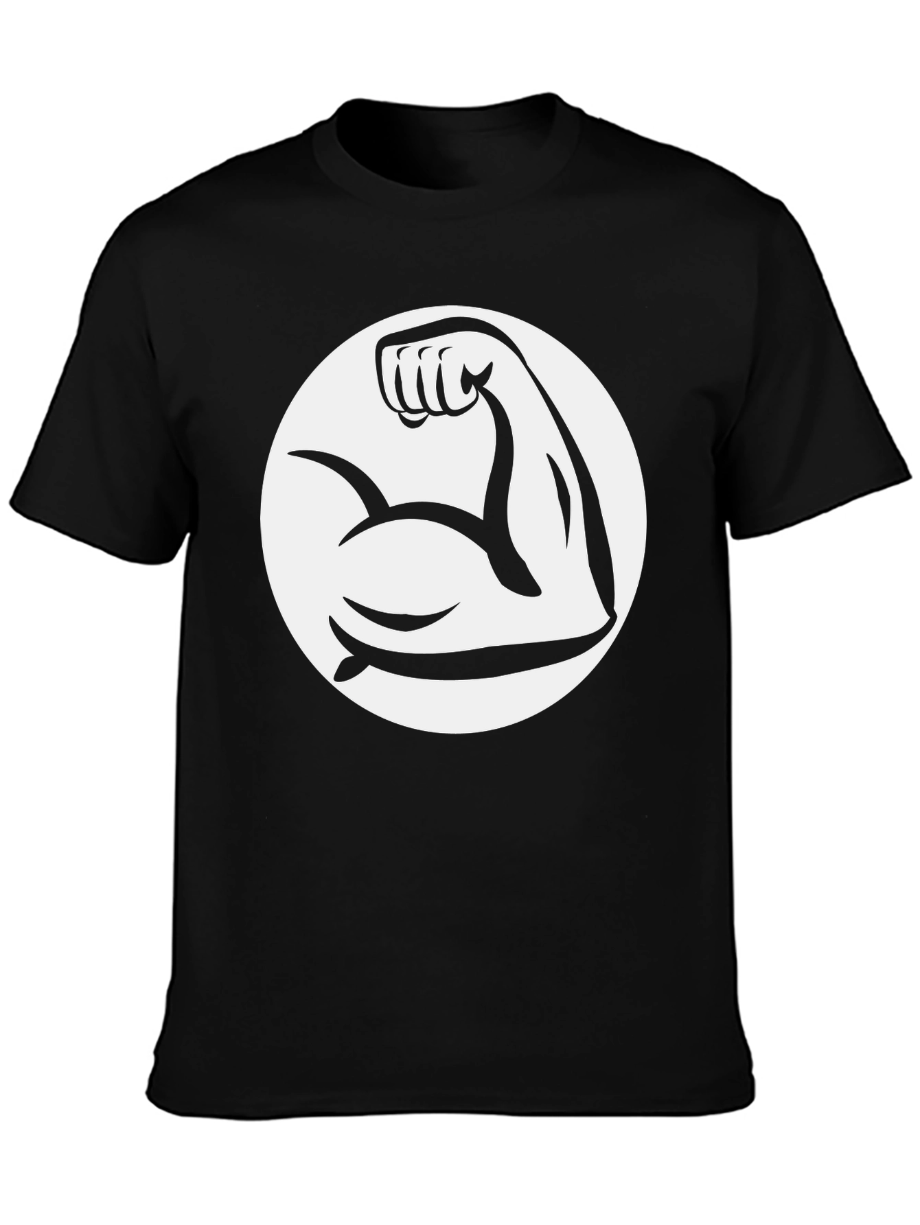 Black Muscle Arm Graphic Tee